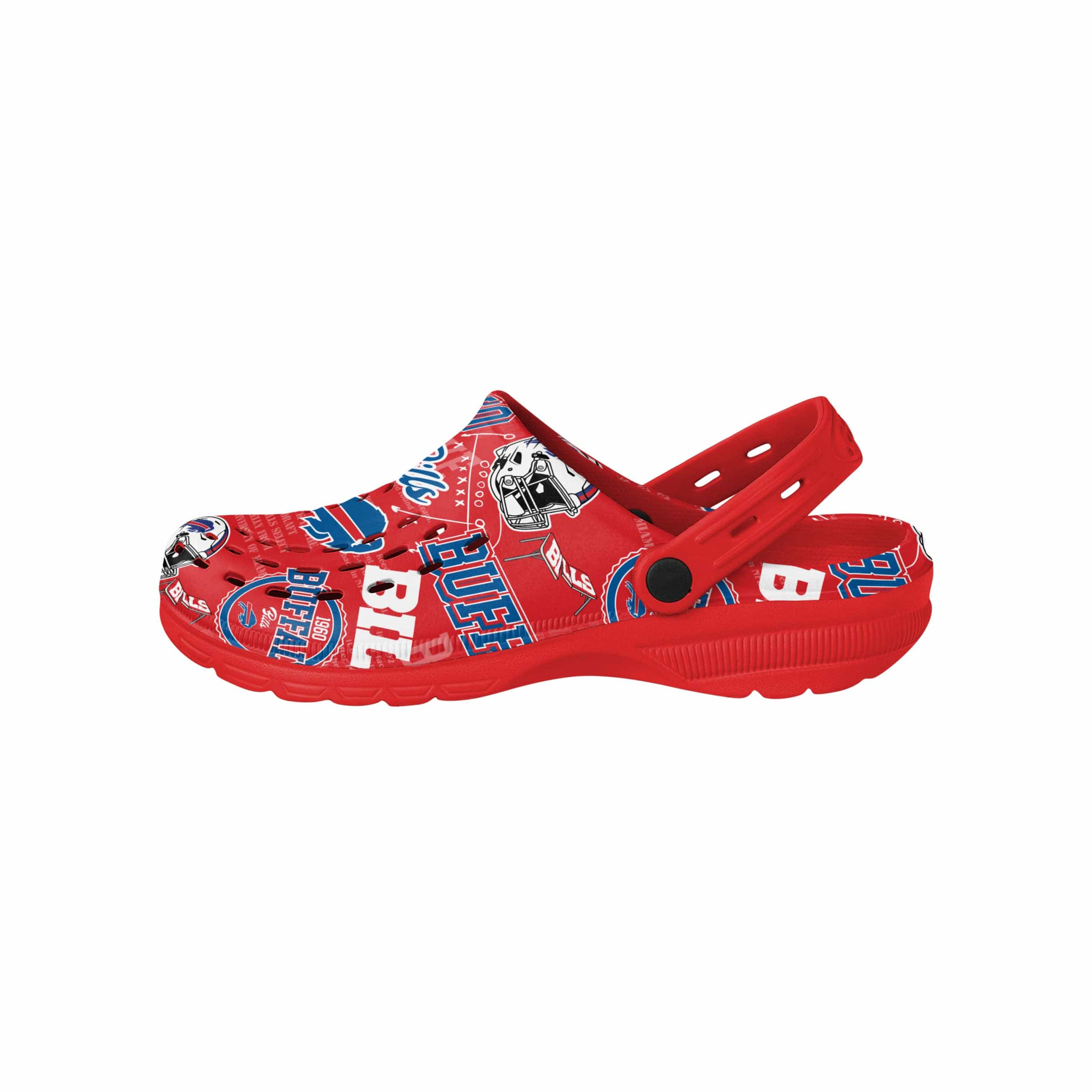 Buffalo Bills NFL Mens Historic Print Clog With Strap - Image 2
