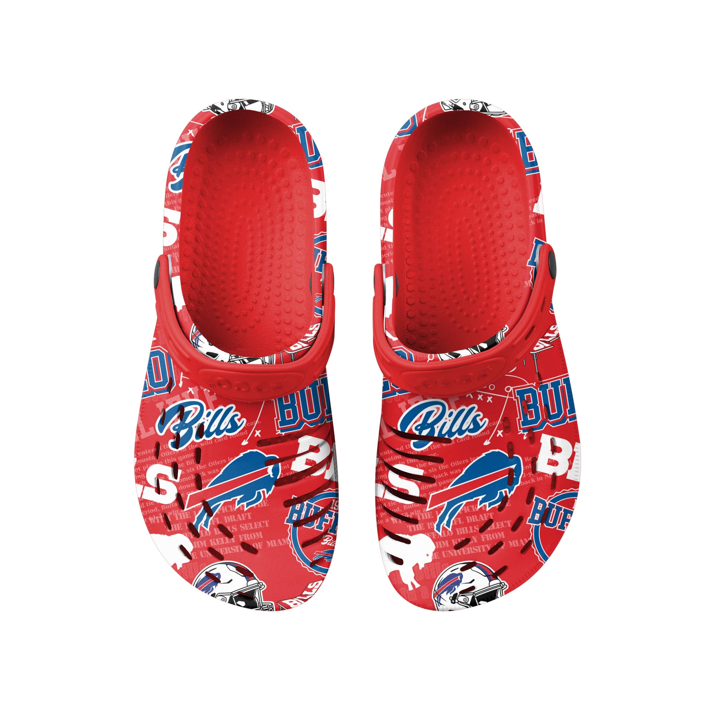 Buffalo Bills NFL Mens Historic Print Clog With Strap - Image 4