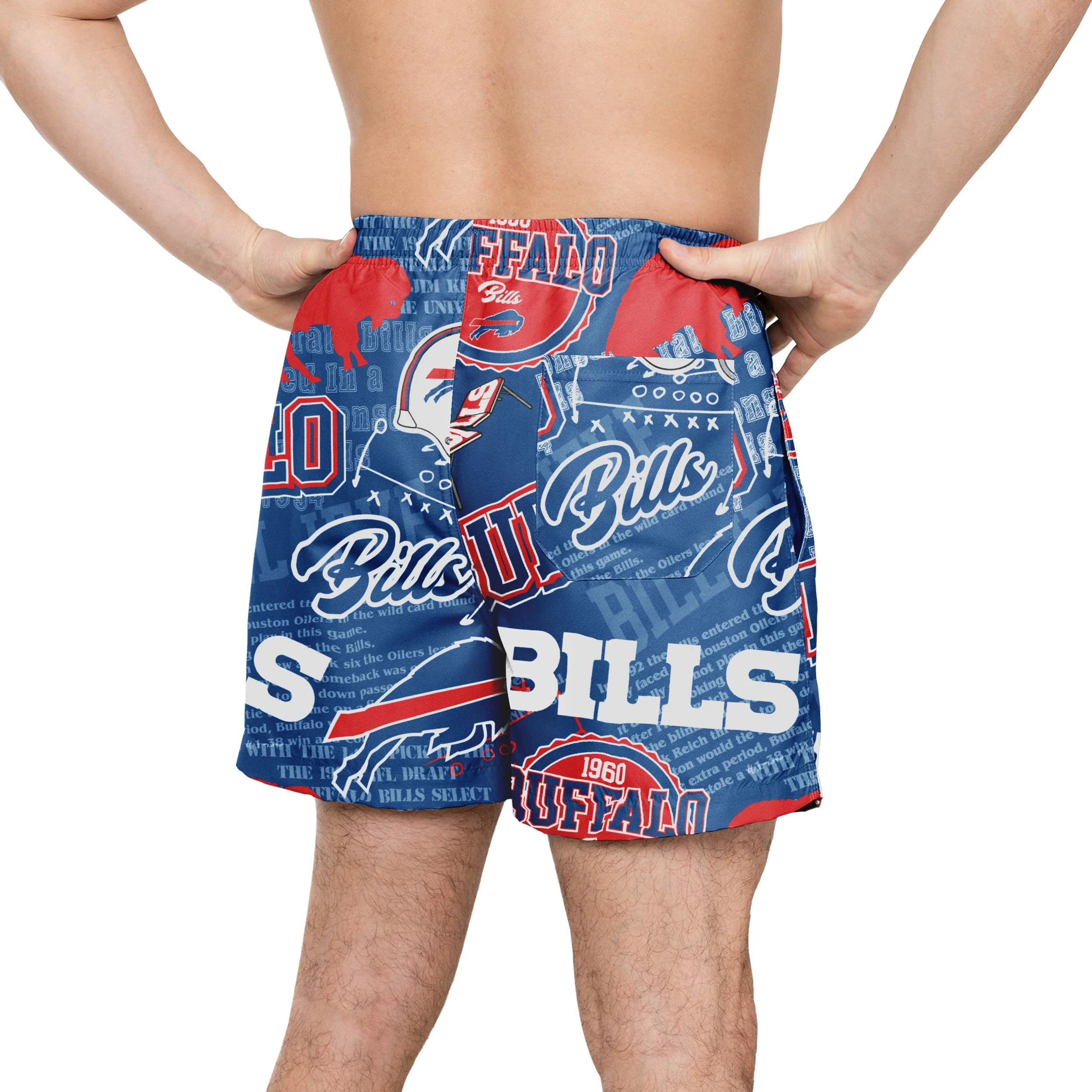 Buffalo Bills NFL Mens Logo Rush Swimming Trunks - Image 3