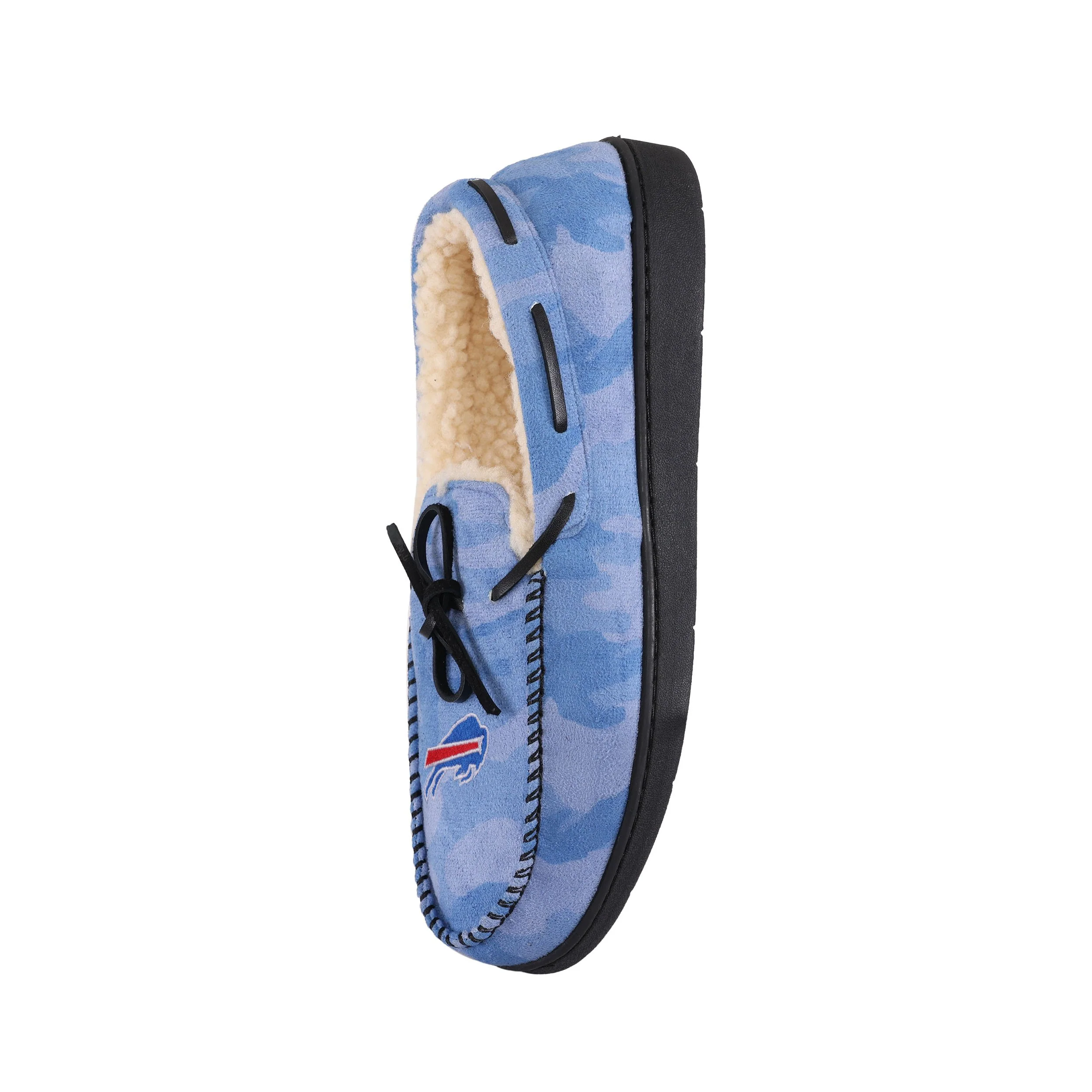 Buffalo Bills NFL Mens Printed Camo Moccasin Slippers - Image 3