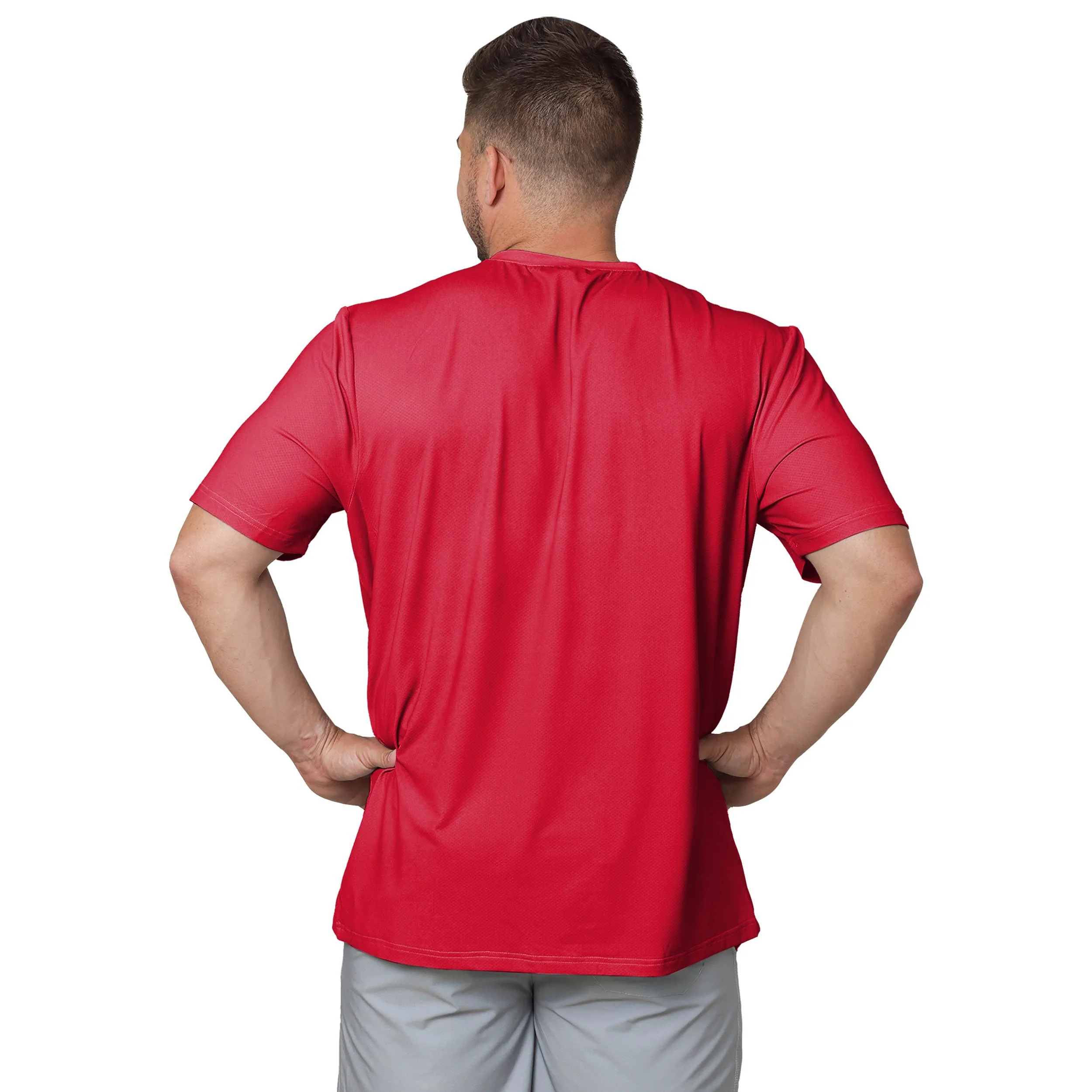 Buffalo Bills NFL Mens Rash Guard Short Sleeve Swim Shirt - Image 3