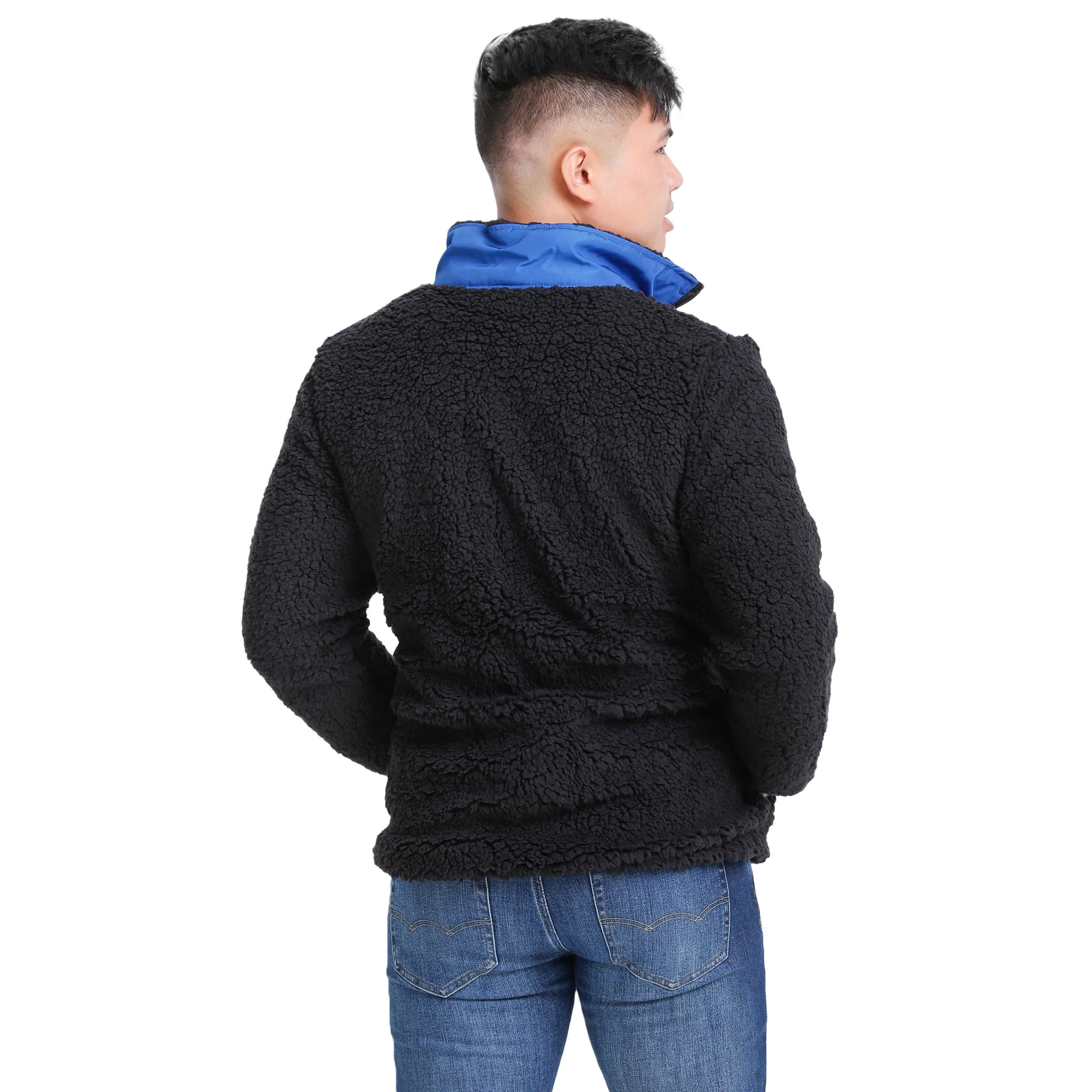 Buffalo Bills NFL Mens Sherpa Soft Zip Up Jacket - Image 2