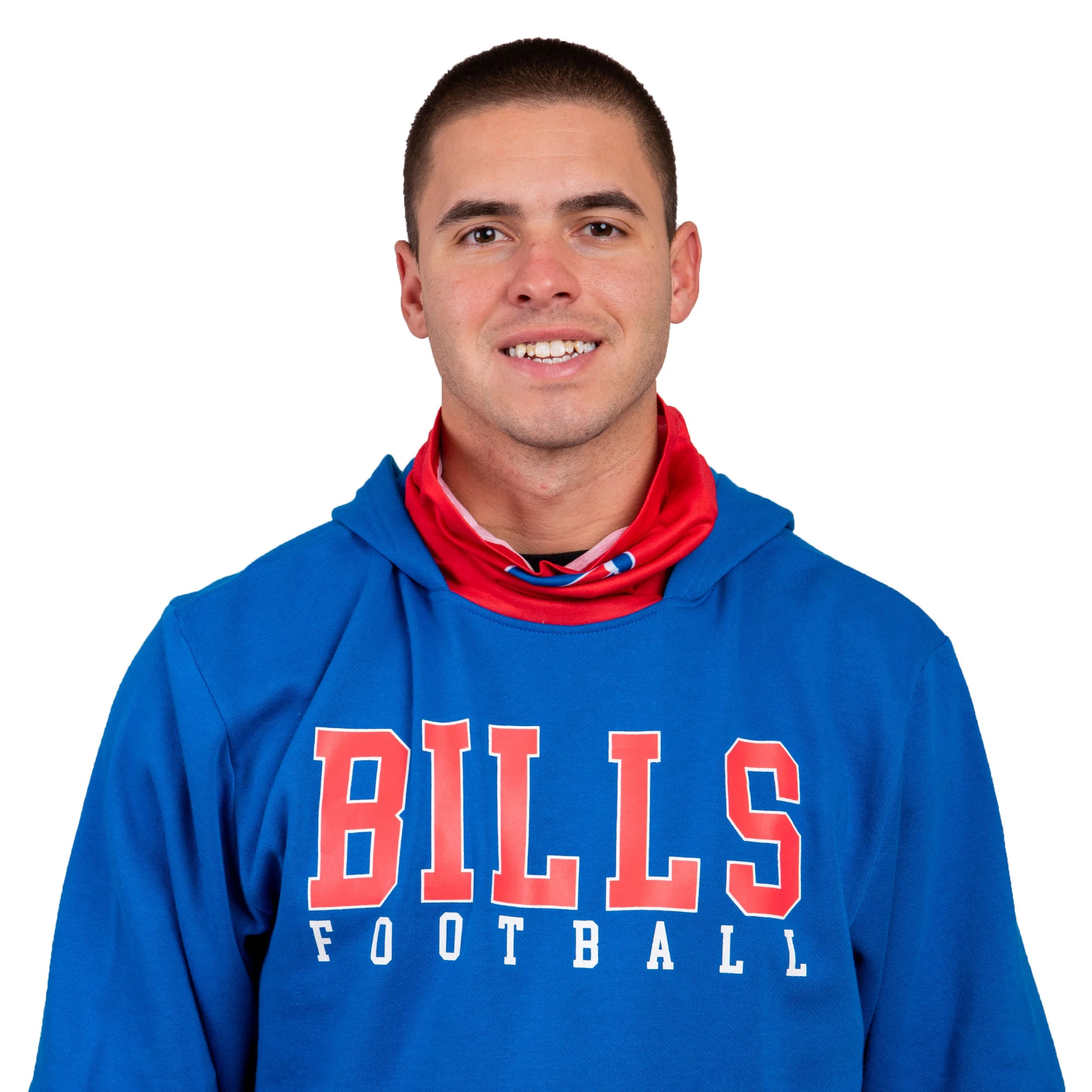 Buffalo Bills NFL Mens Solid Gaiter Hoodie - Image 3