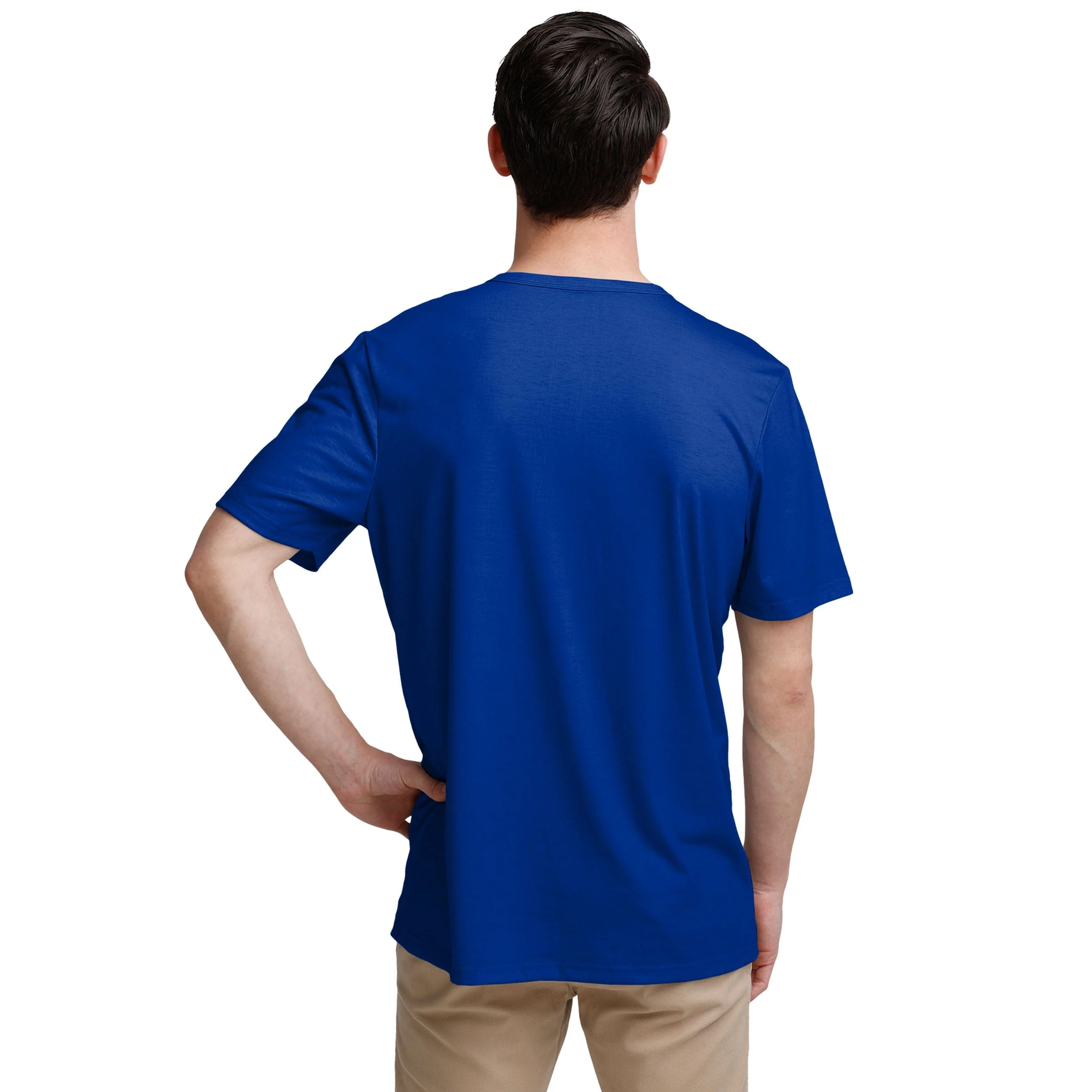 Buffalo Bills NFL Mens Solid Team Logo Short Sleeve Henley - Image 3