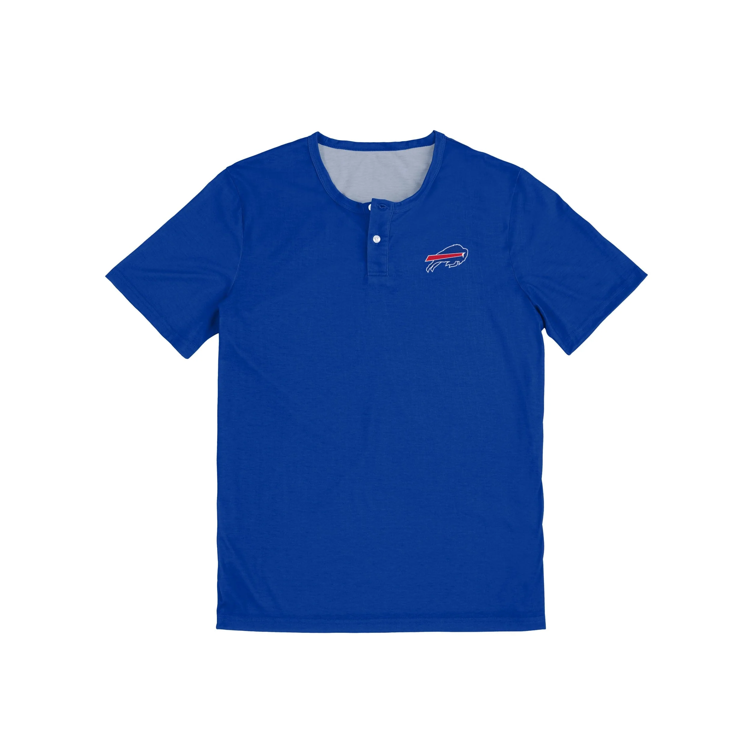 Buffalo Bills NFL Mens Solid Team Logo Short Sleeve Henley - Image 4