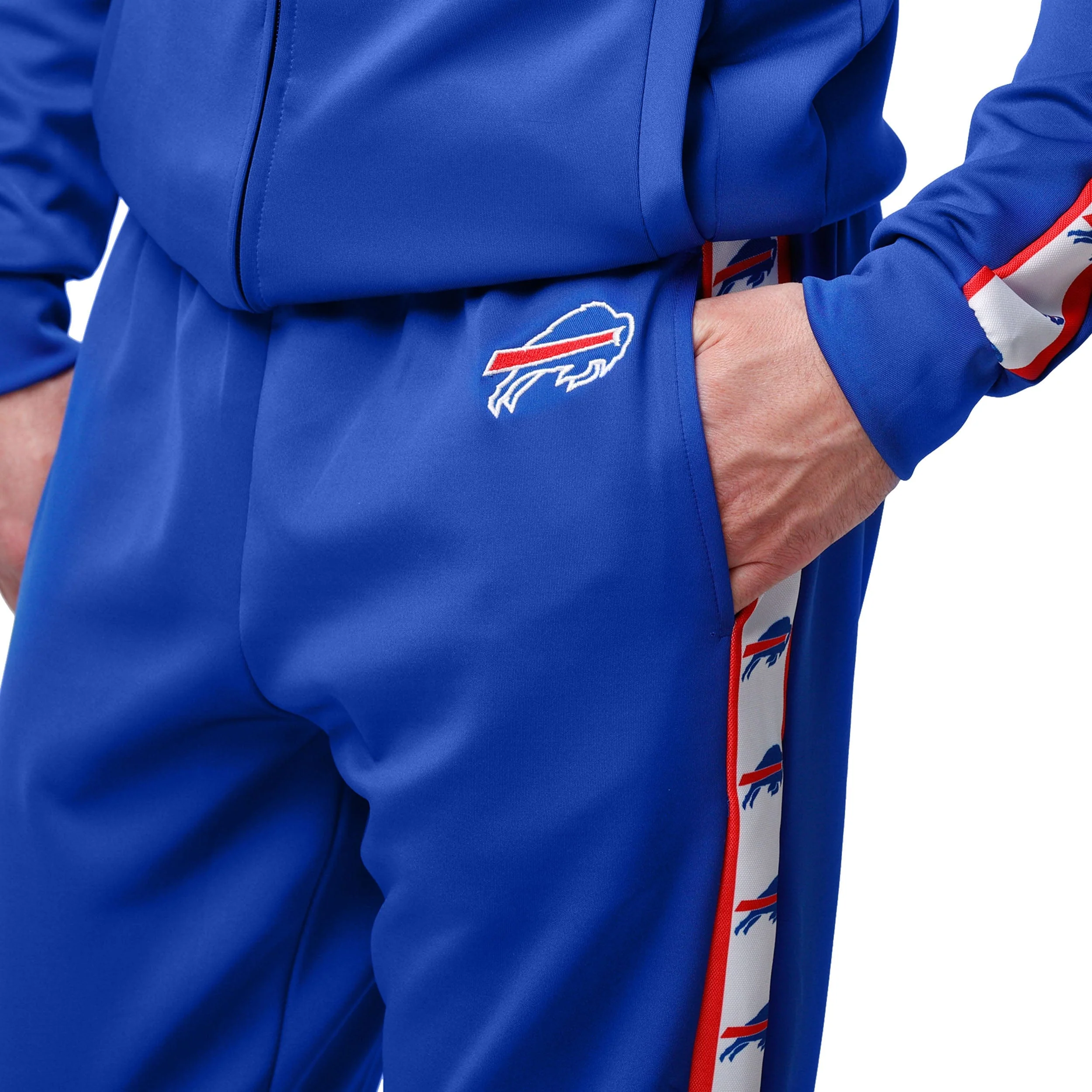 Buffalo Bills NFL Mens Stripe Logo Track Pants - Image 3