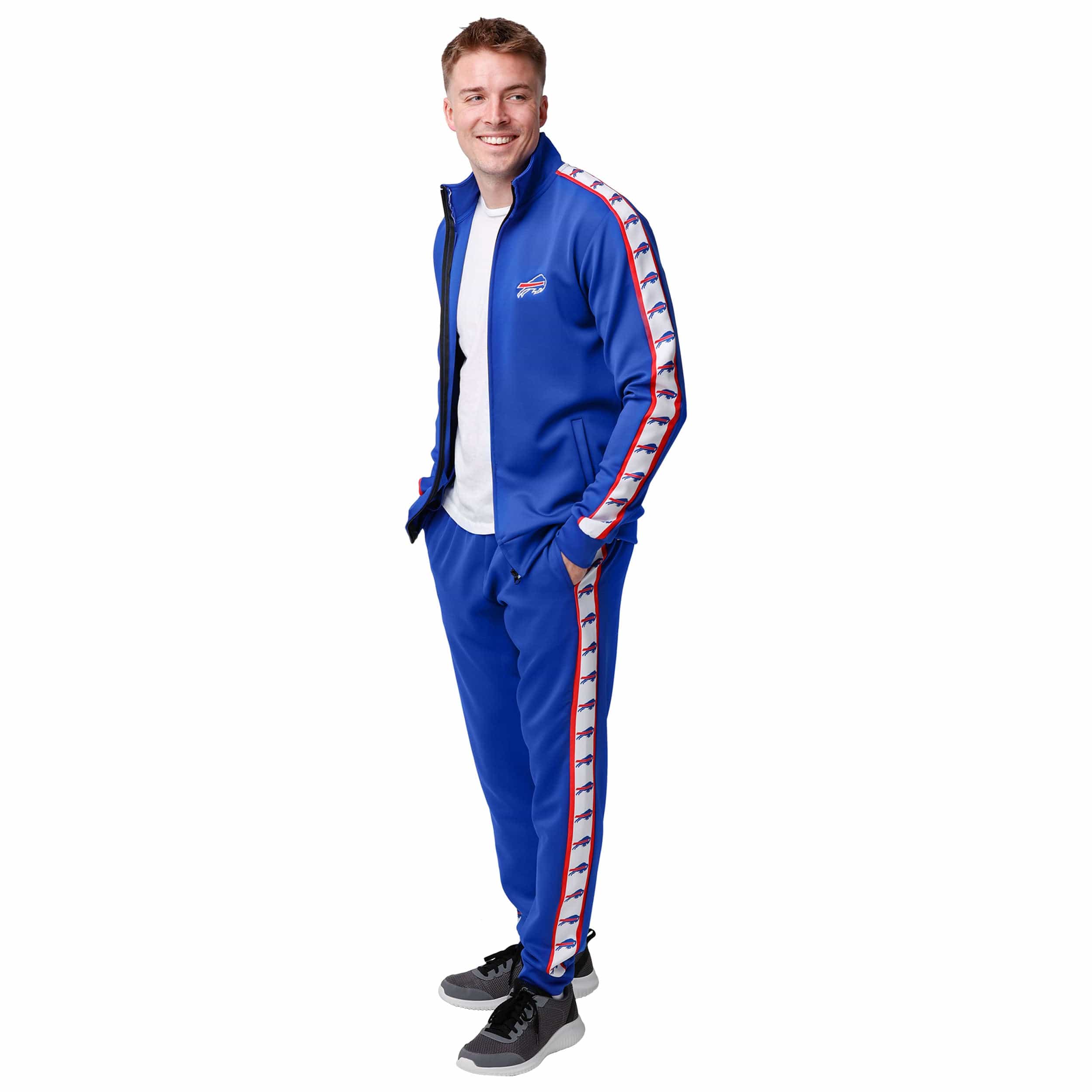 Buffalo Bills NFL Mens Stripe Logo Track Pants - Image 5