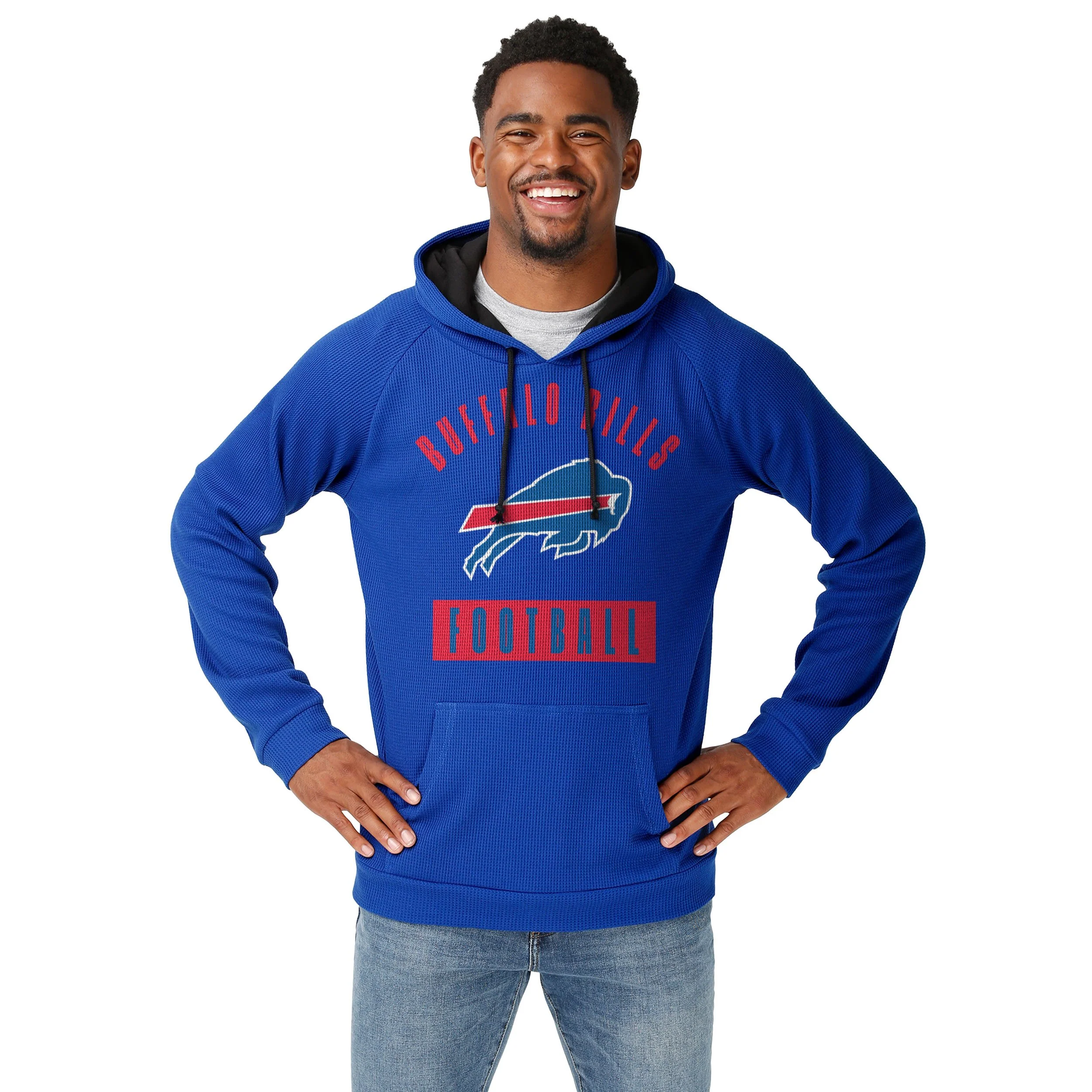 Buffalo Bills NFL Mens Team Color Waffle Hoodie