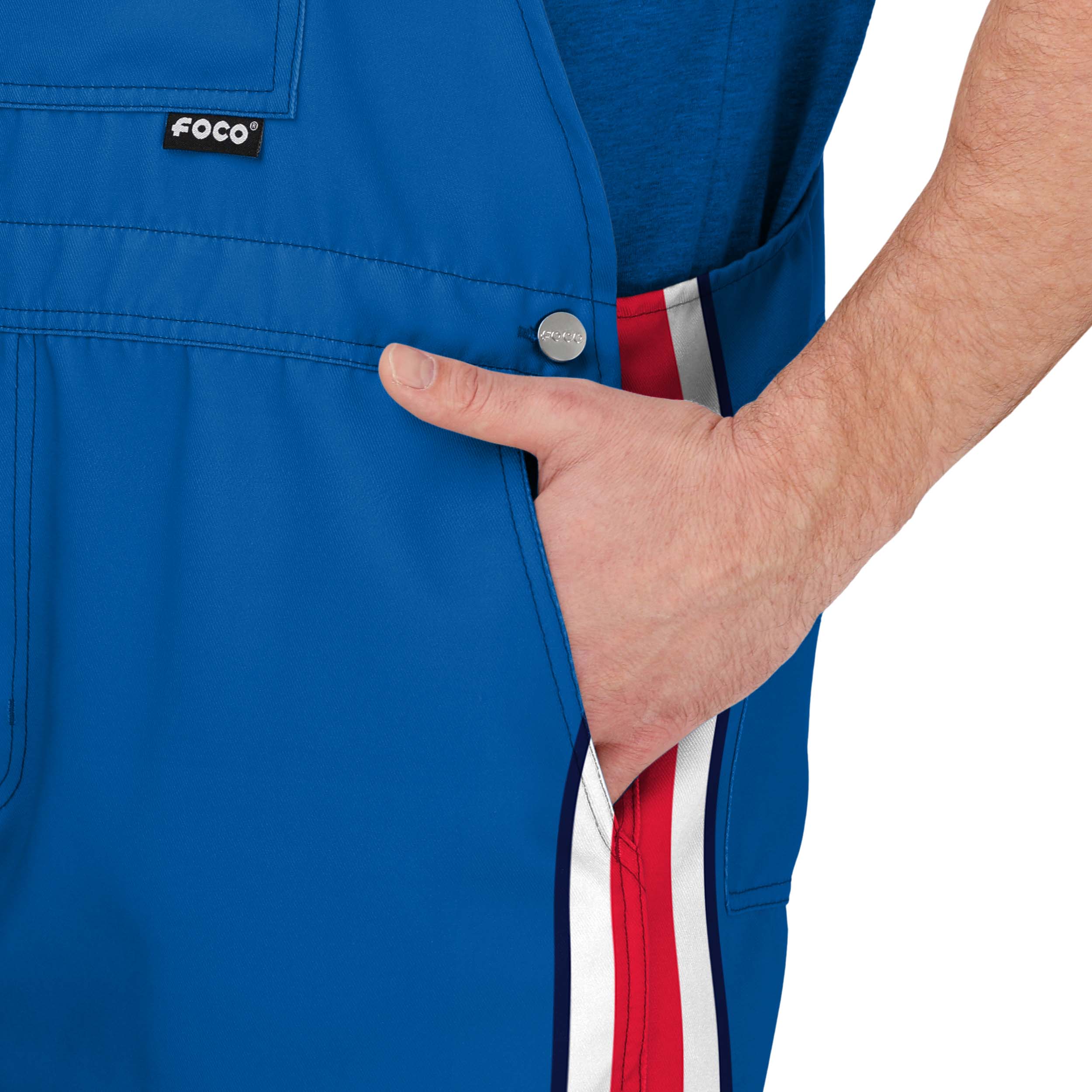 Buffalo Bills NFL Mens Team Stripe Bib Shortalls - Image 4