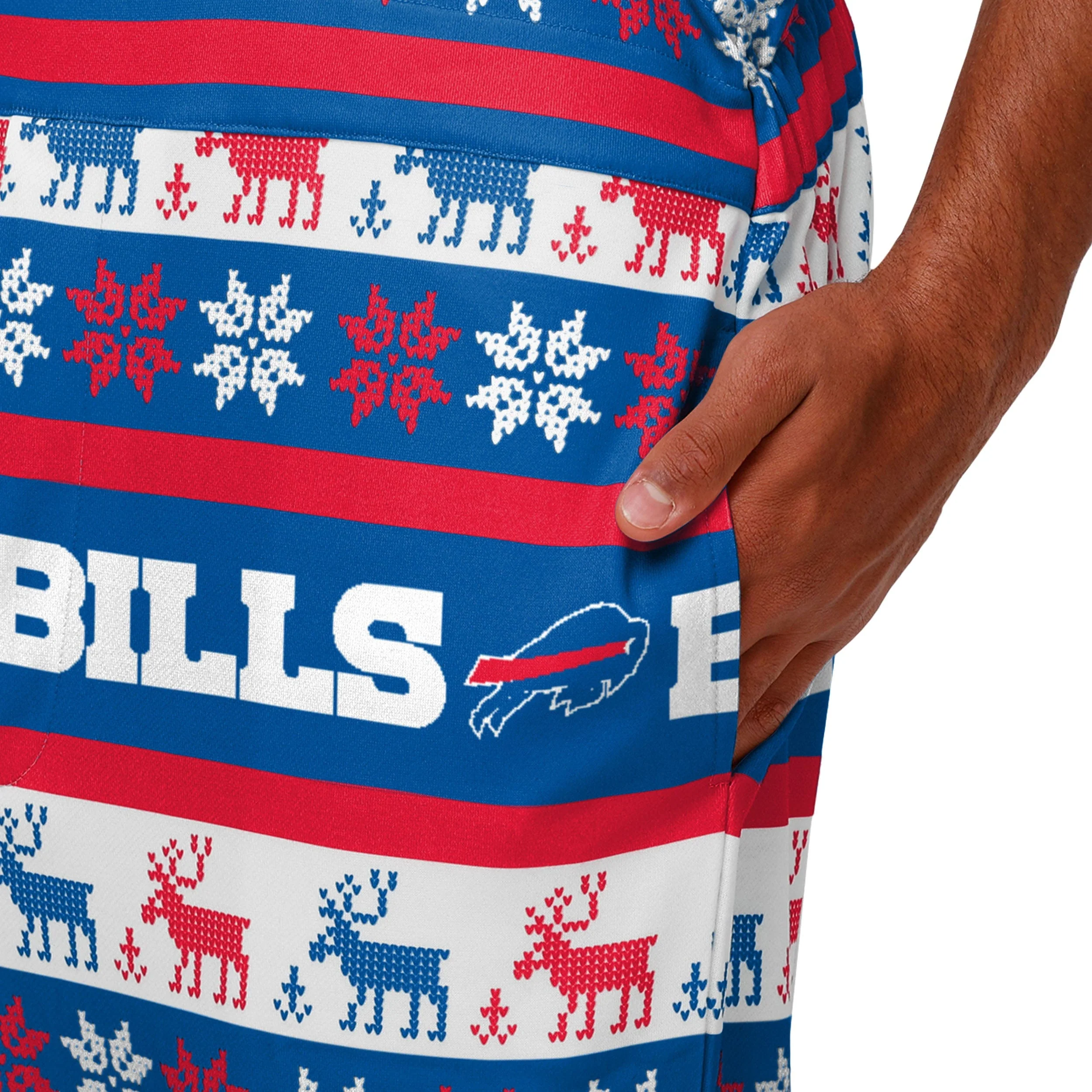 Buffalo Bills NFL Mens Ugly Home Gating Bib Overalls - Image 5