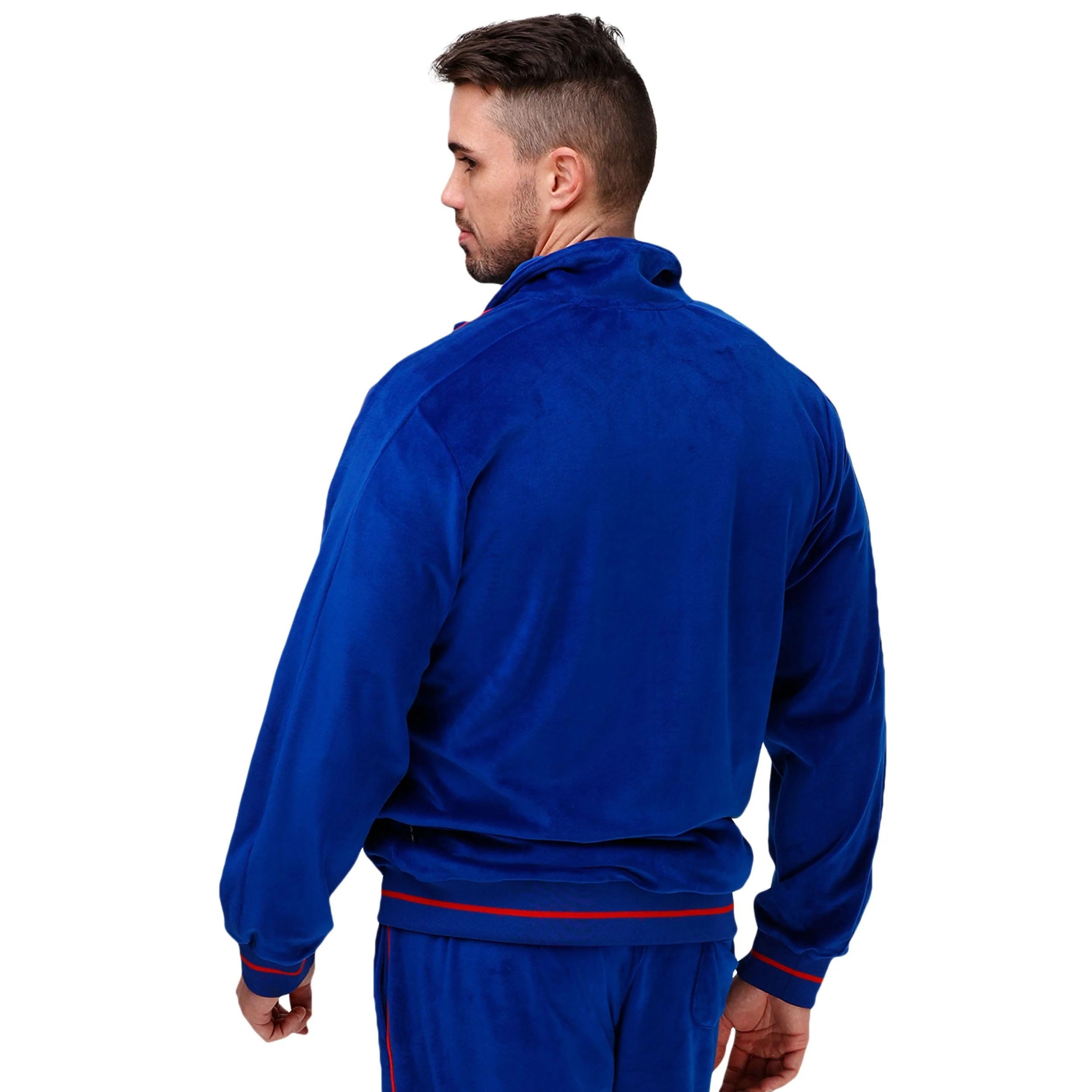 Buffalo Bills NFL Mens Velour Zip Up Top - Image 2