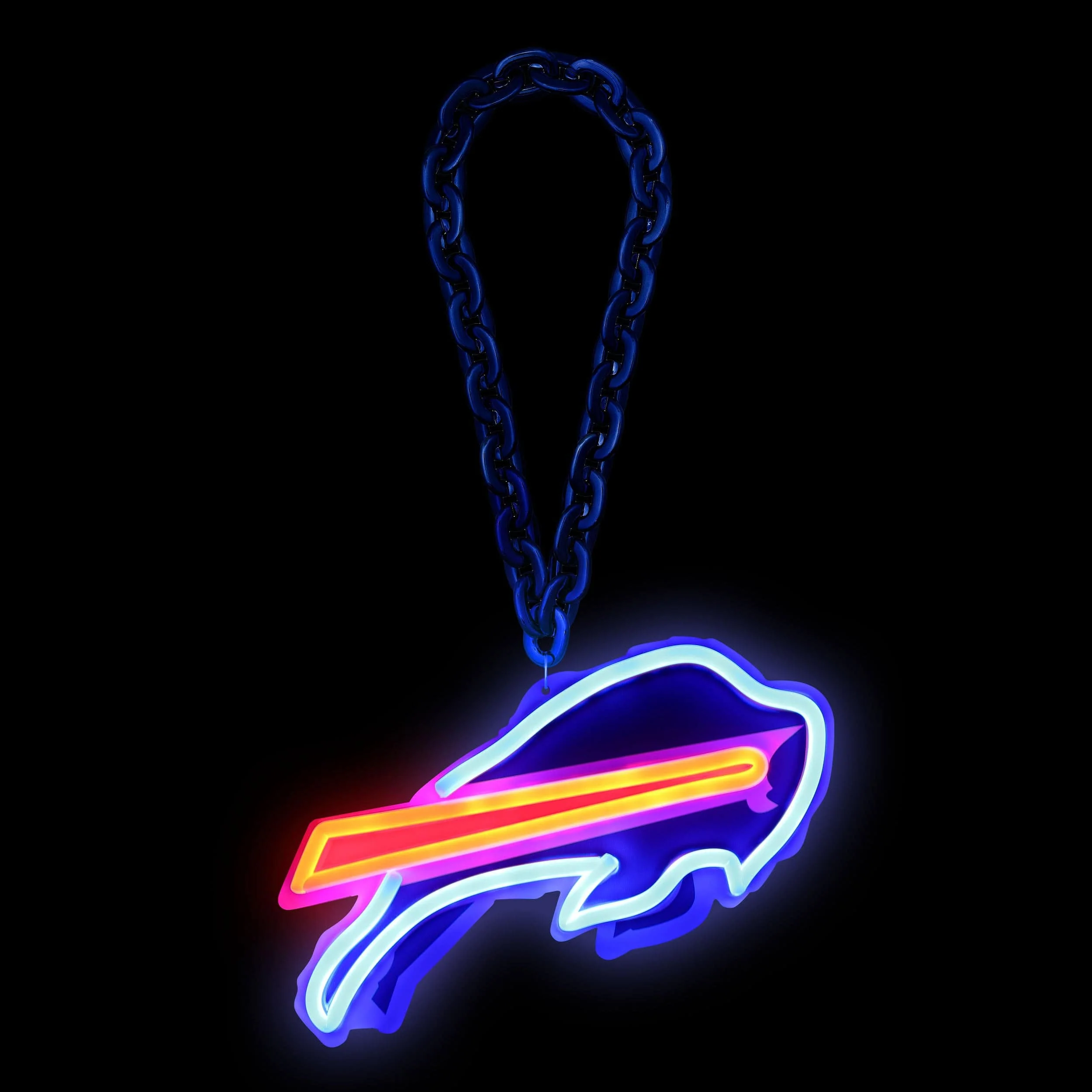 Buffalo Bills NFL Neon Light Up Big Logo Chain - Image 2