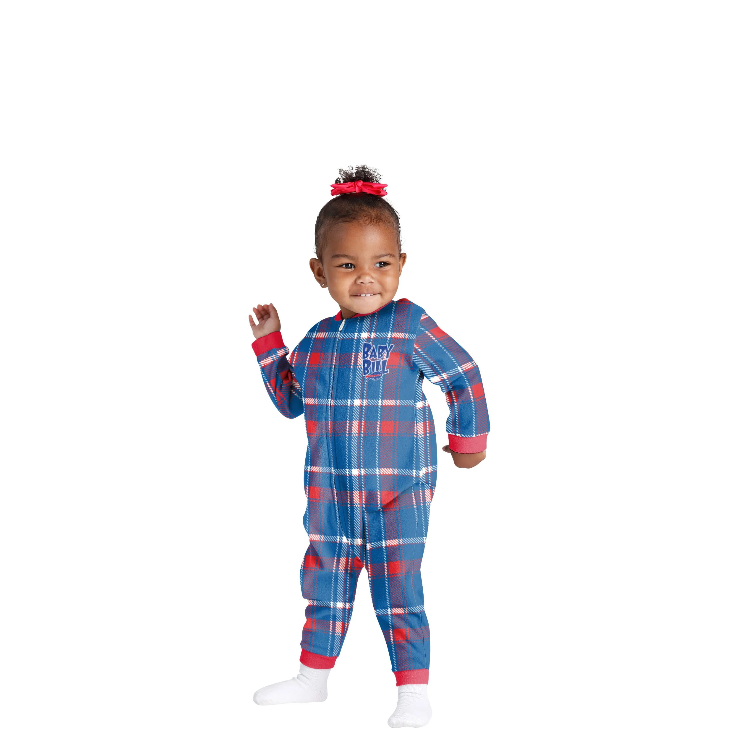 Buffalo Bills NFL Plaid Family Holiday Pajamas - Image 2