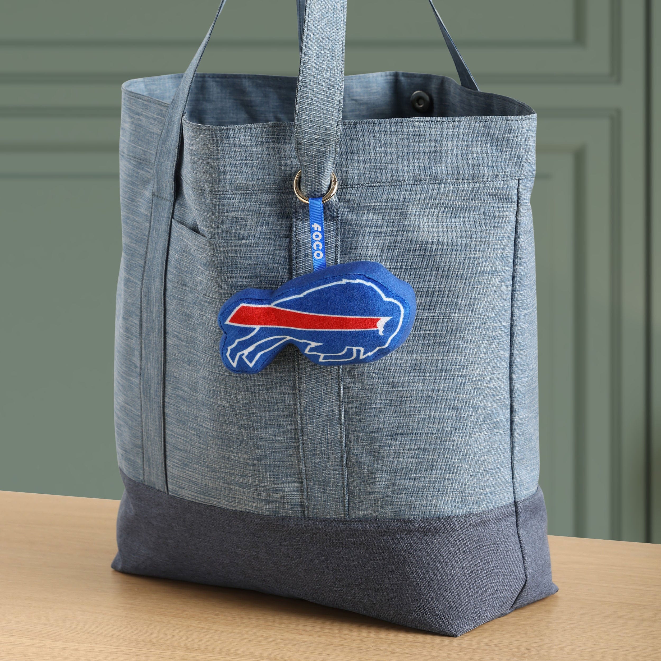 Buffalo Bills NFL Plush Team Logo Bag Charm Keychain - Image 2