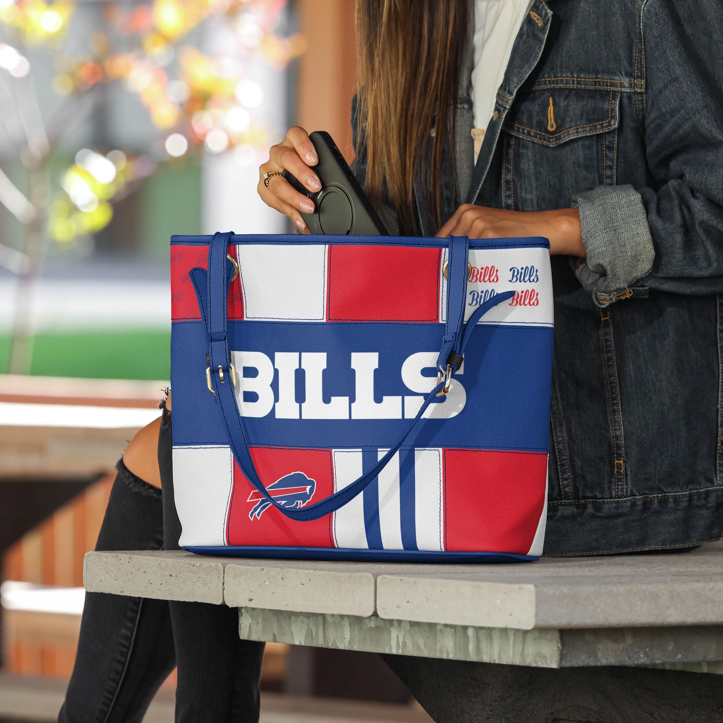 Buffalo Bills NFL Printed Collage Tote - Image 3