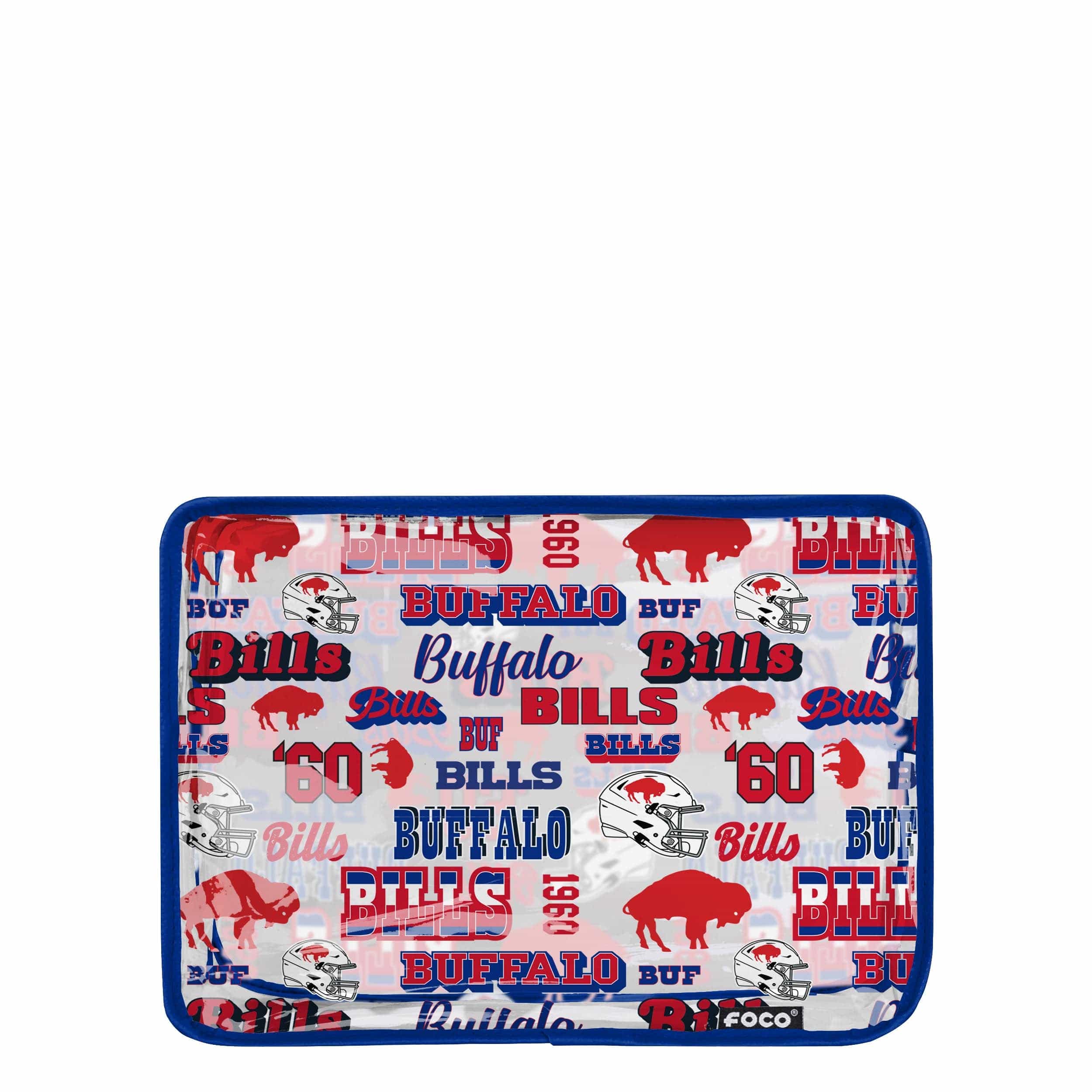 Buffalo Bills NFL Repeat Retro Print Clear Cosmetic Bag - Image 3