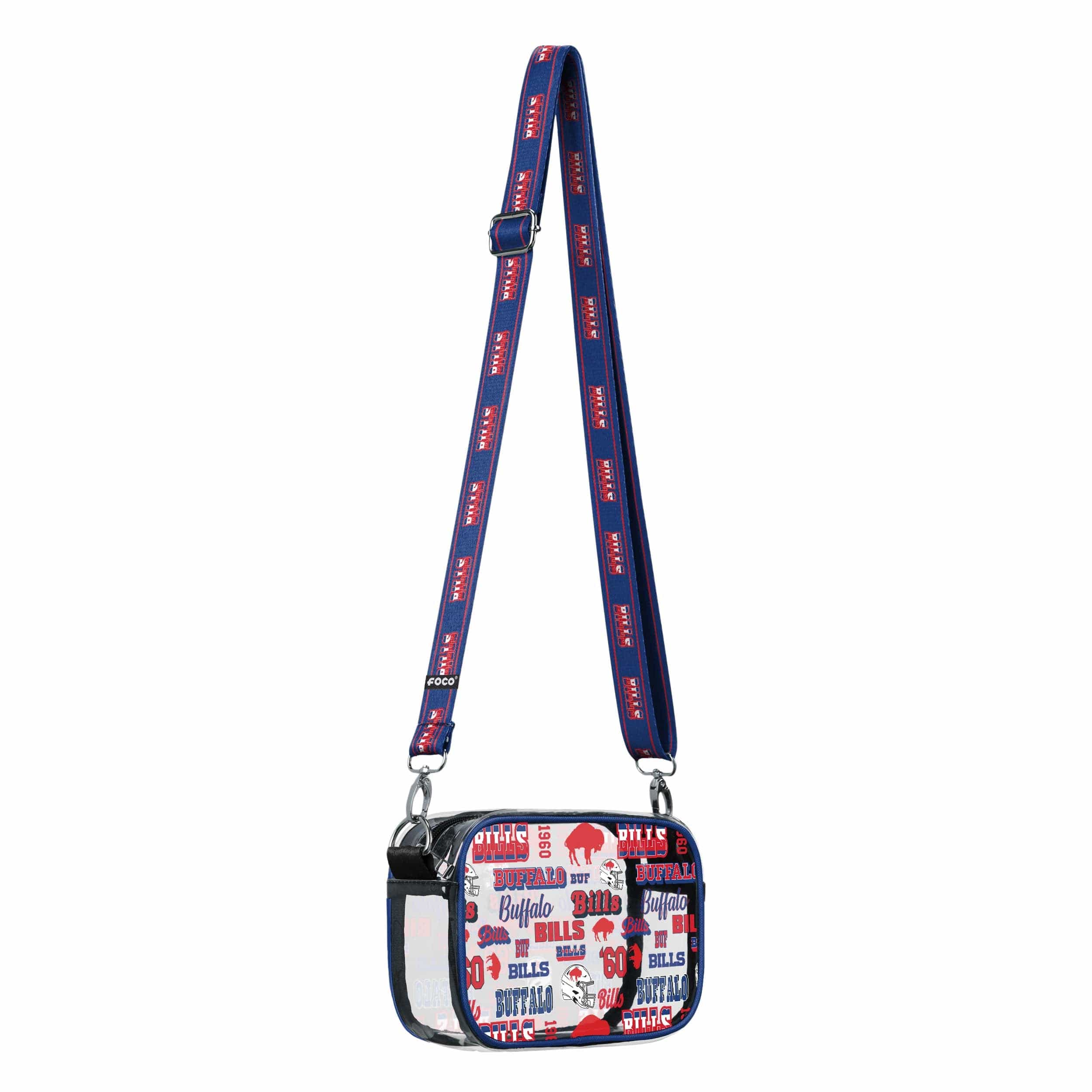 Buffalo Bills NFL Repeat Retro Print Clear Crossbody Bag - Image 2