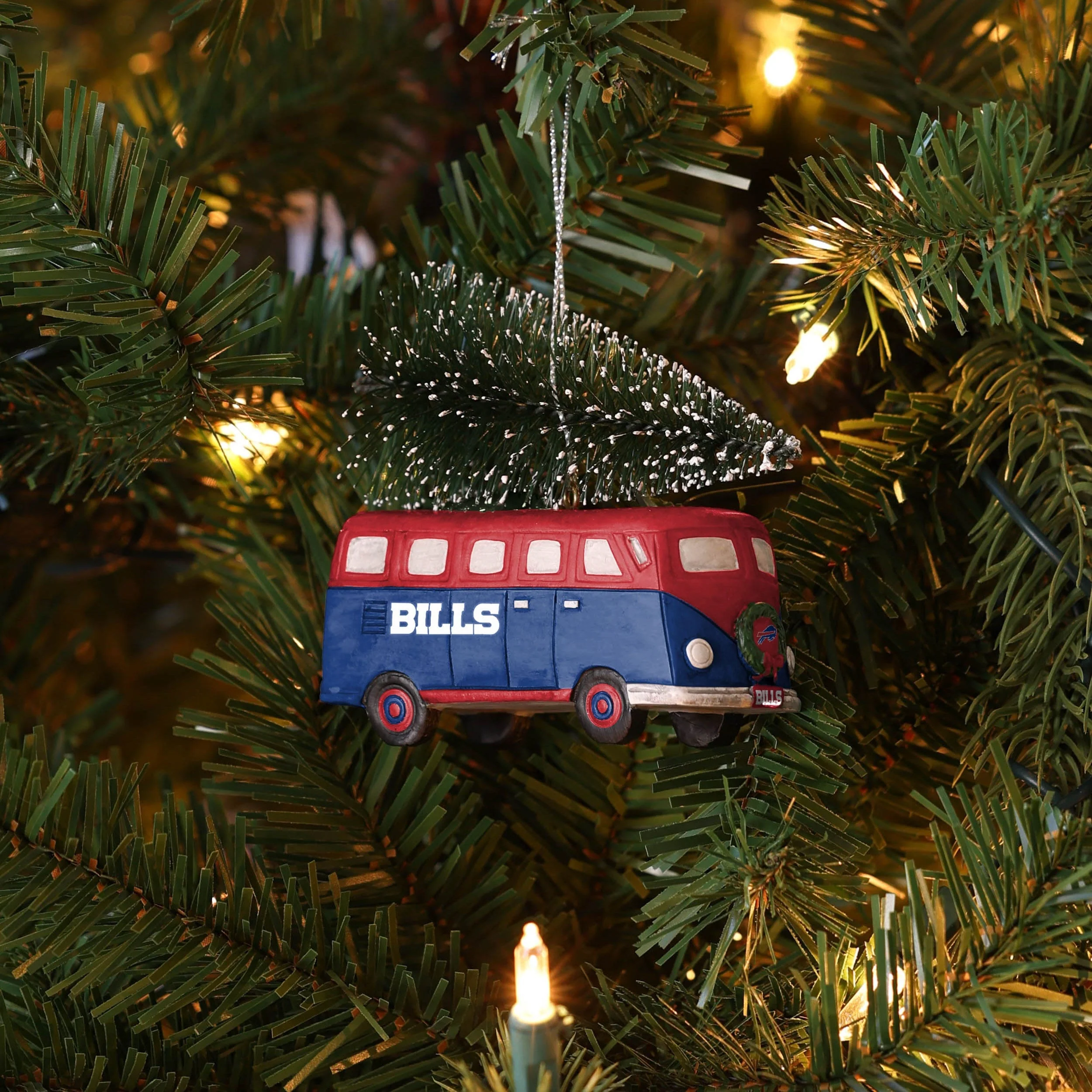 Buffalo Bills Retro Bus With Tree Ornament - Image 4