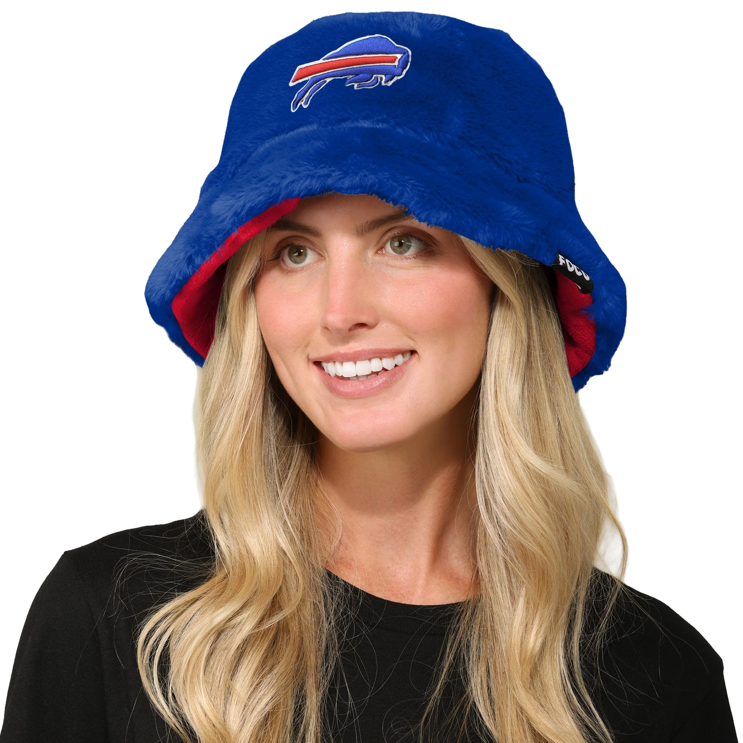 Buffalo Bills NFL Reversible Faux Fur Bucket Hat - Image 2