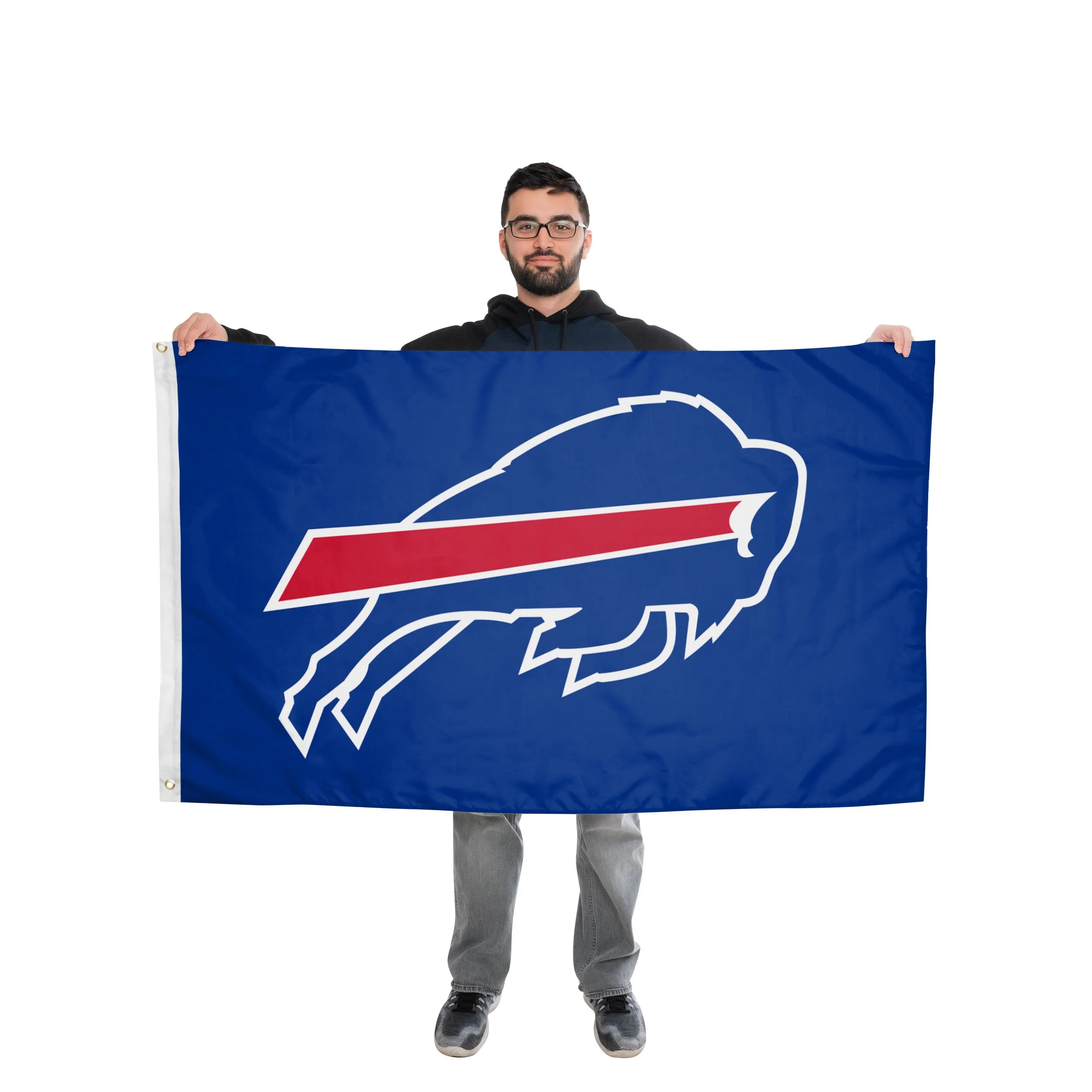 Buffalo Bills NFL Solid Horizontal Flag - Image 2