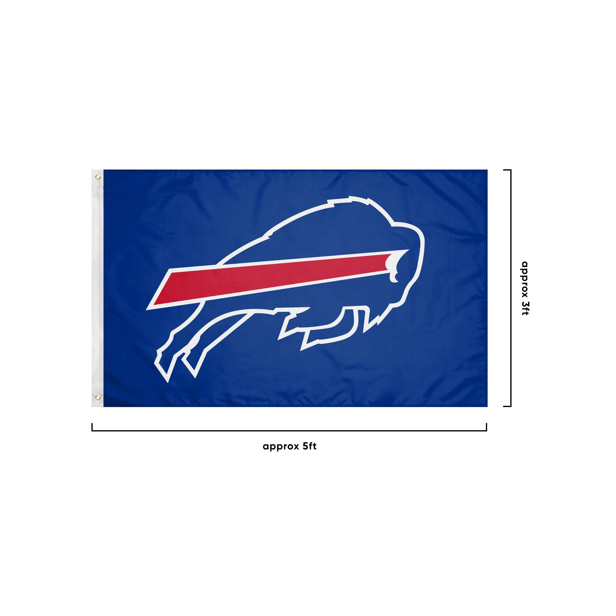 Buffalo Bills NFL Solid Horizontal Flag - Image 3