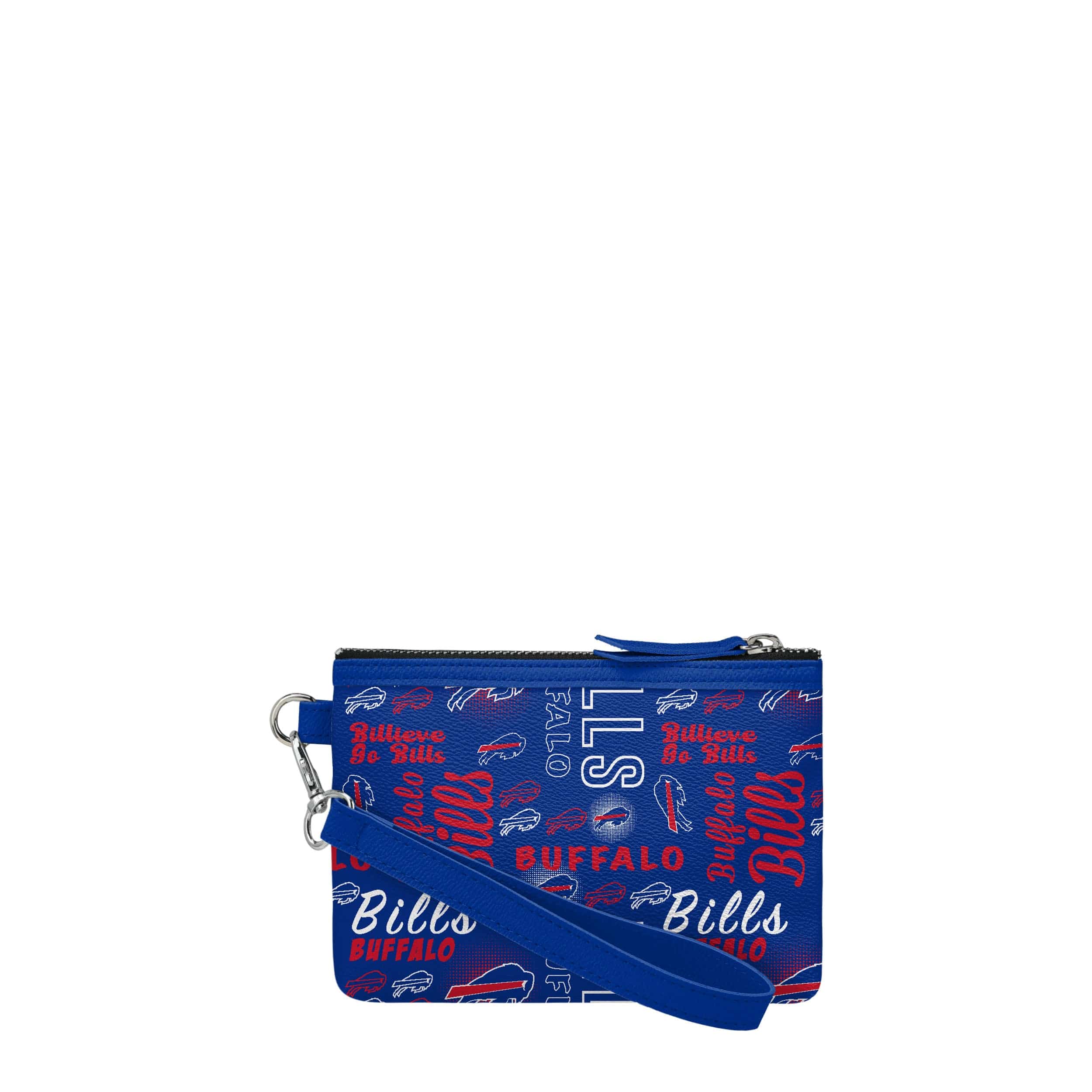 Buffalo Bills NFL Spirited Style Printed Collection Repeat Logo Wristlet
