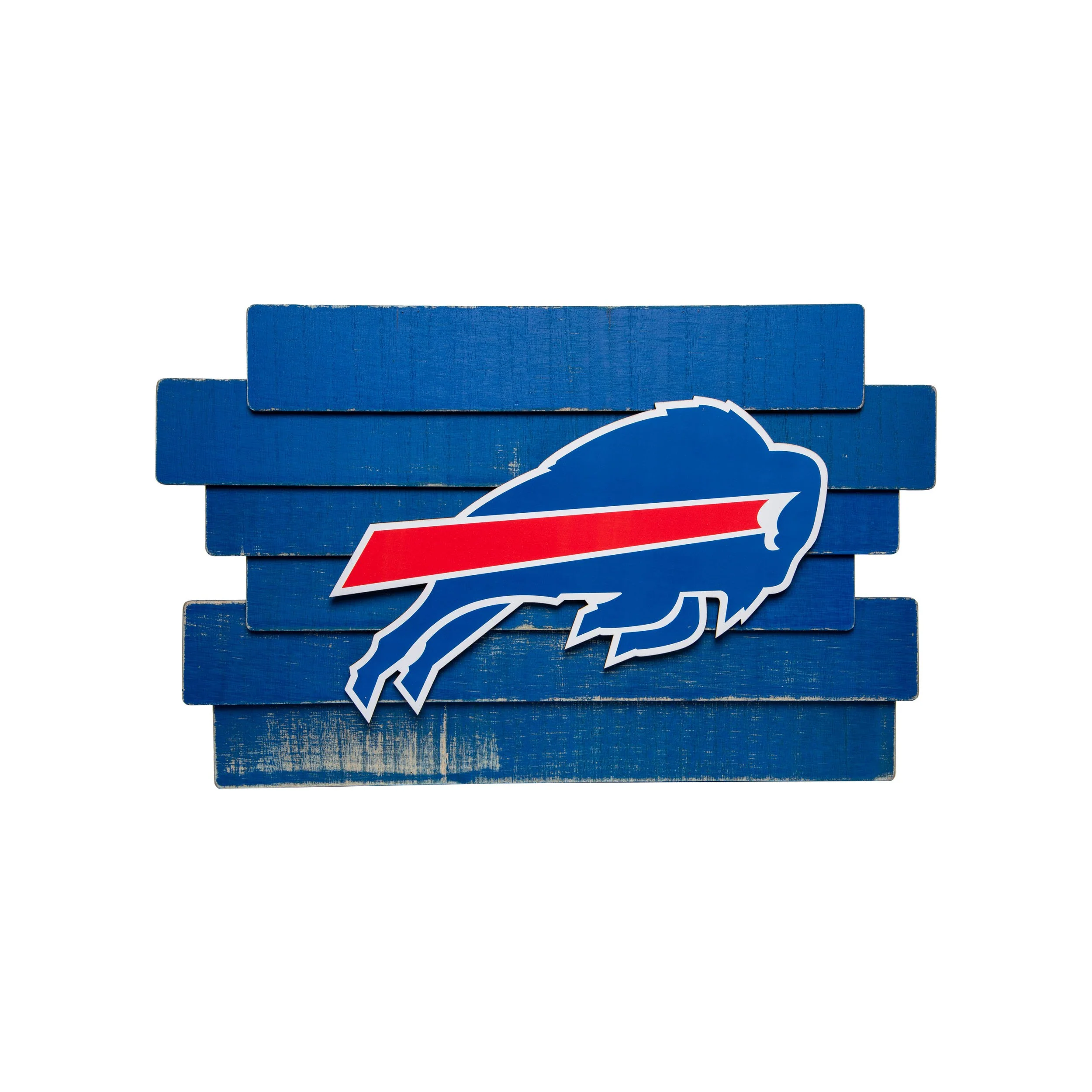 Buffalo Bills NFL Staggered Wood Logo Sign
