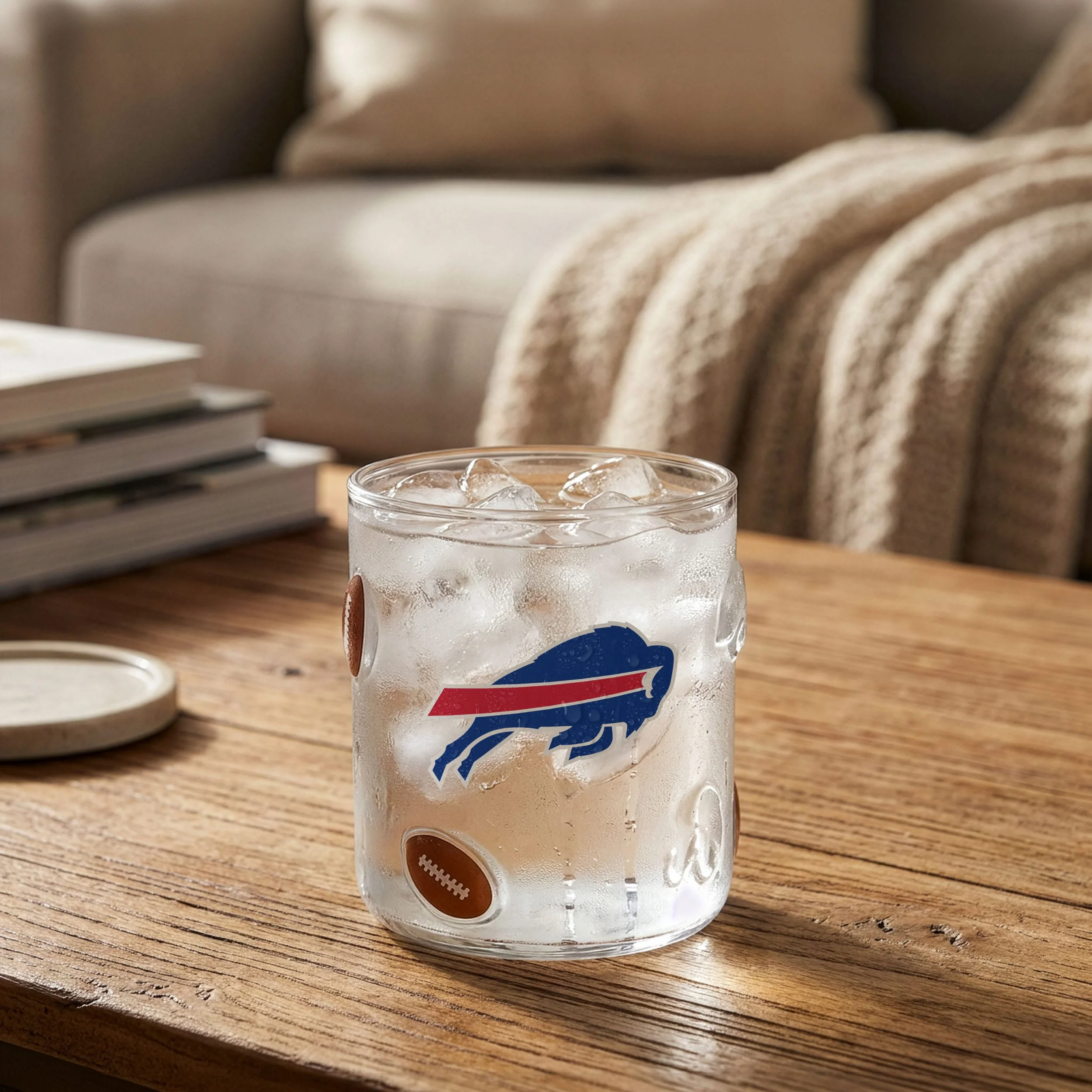 Buffalo Bills NFL Team Logo 17 oz Glass Cup (PREORDER - SHIPS MID JUNE) - Image 3