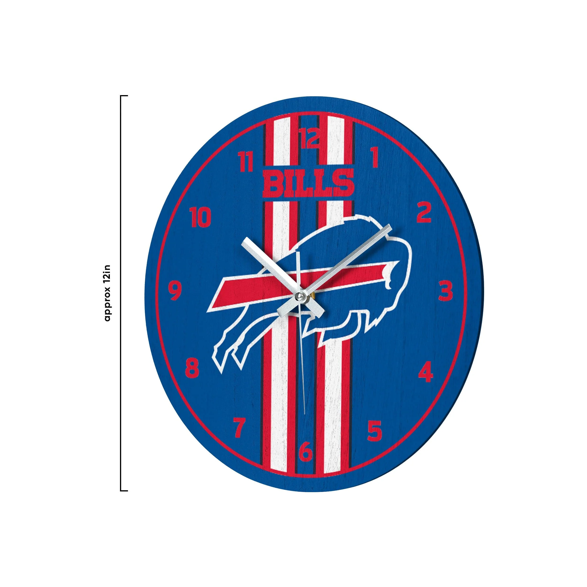Buffalo Bills NFL Team Stripe Clock - Image 2
