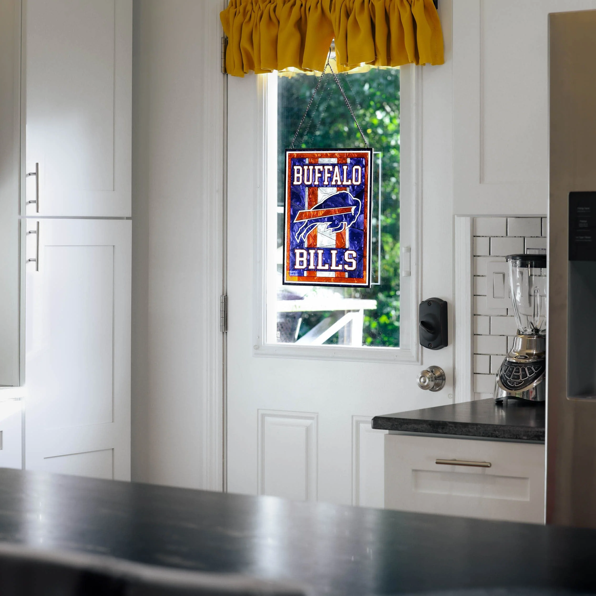 Buffalo Bills NFL Team Stripe Stain Glass Sign - Image 4