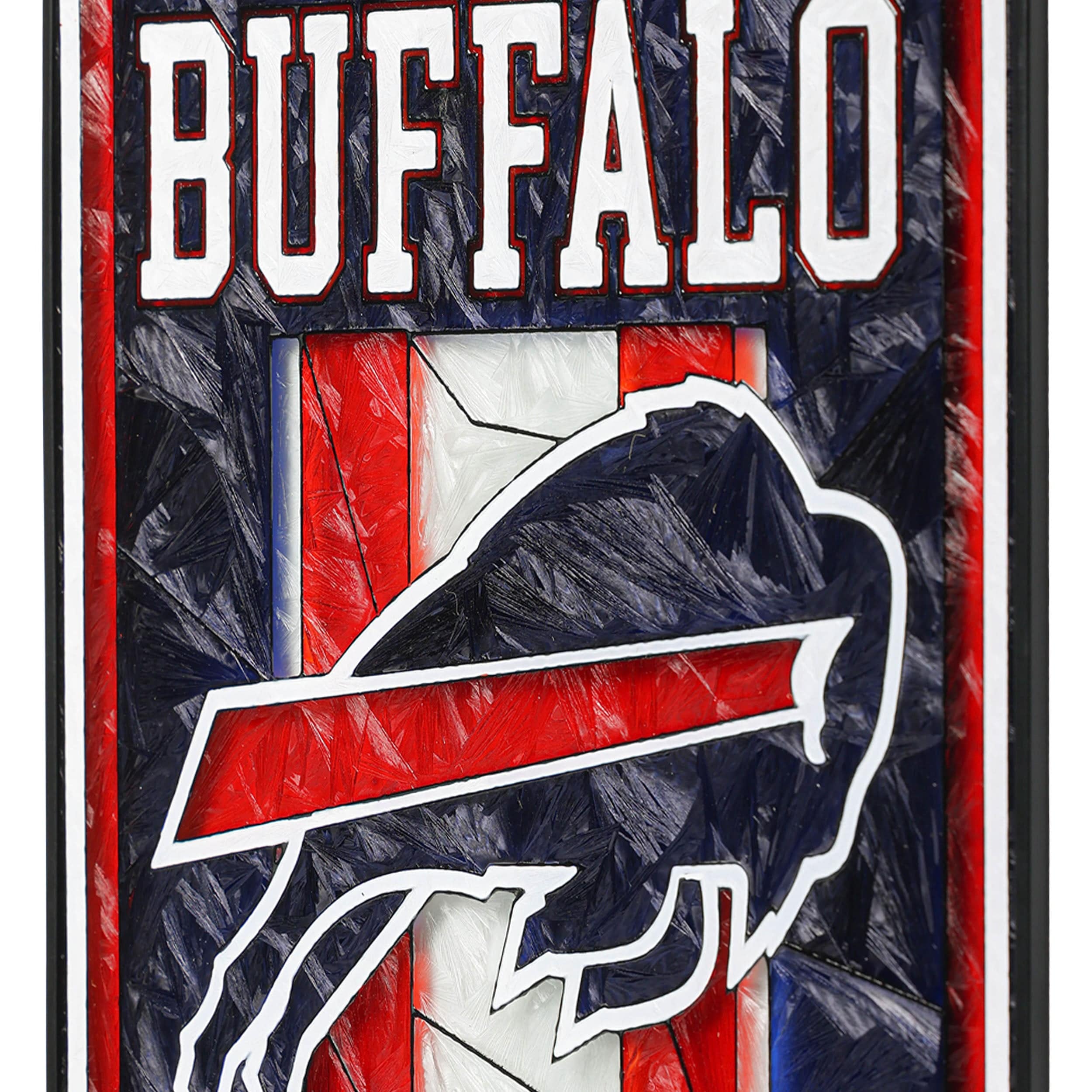 Buffalo Bills NFL Team Stripe Stain Glass Sign - Image 5