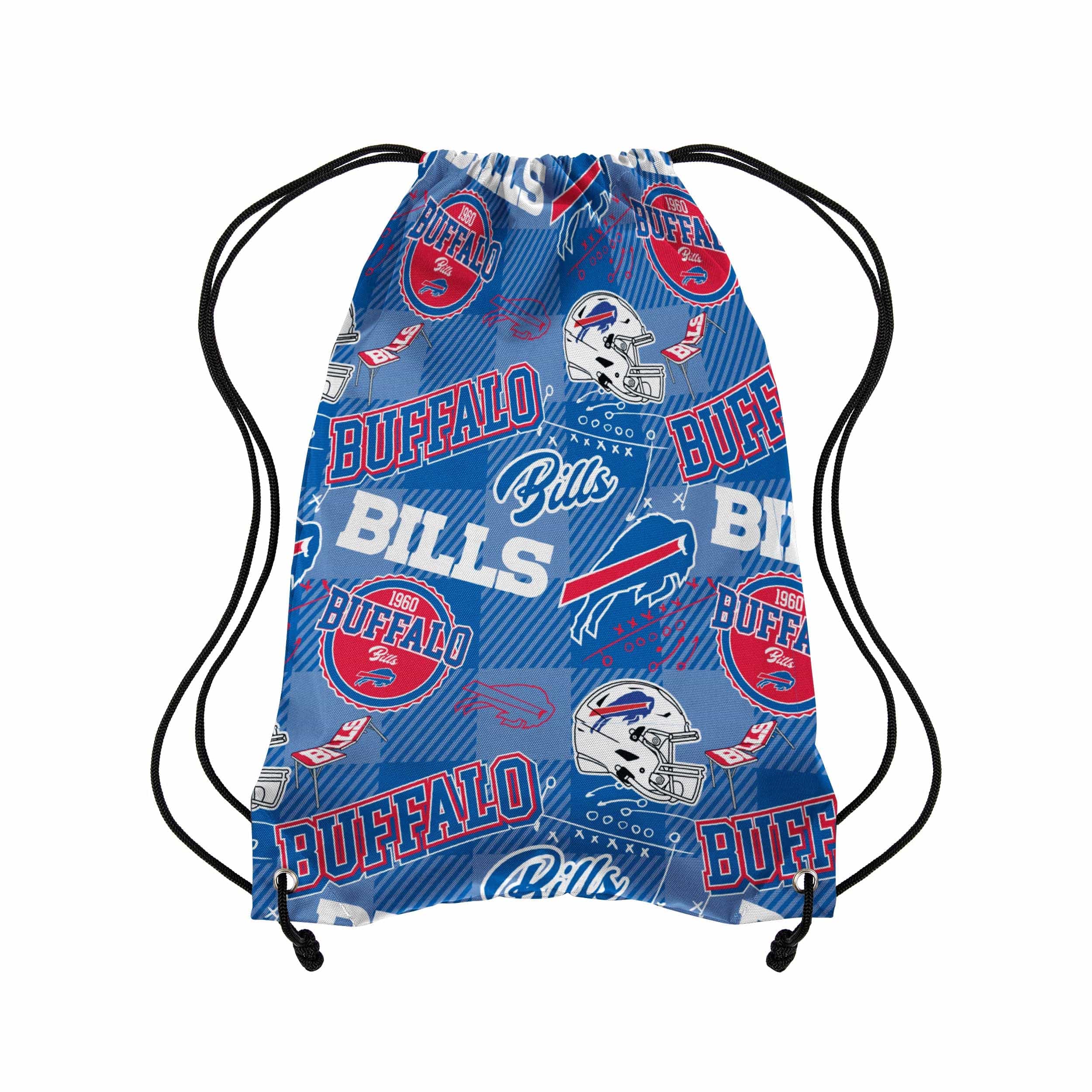 Buffalo Bills NFL Thematic Repeat Print Drawstring Backpack