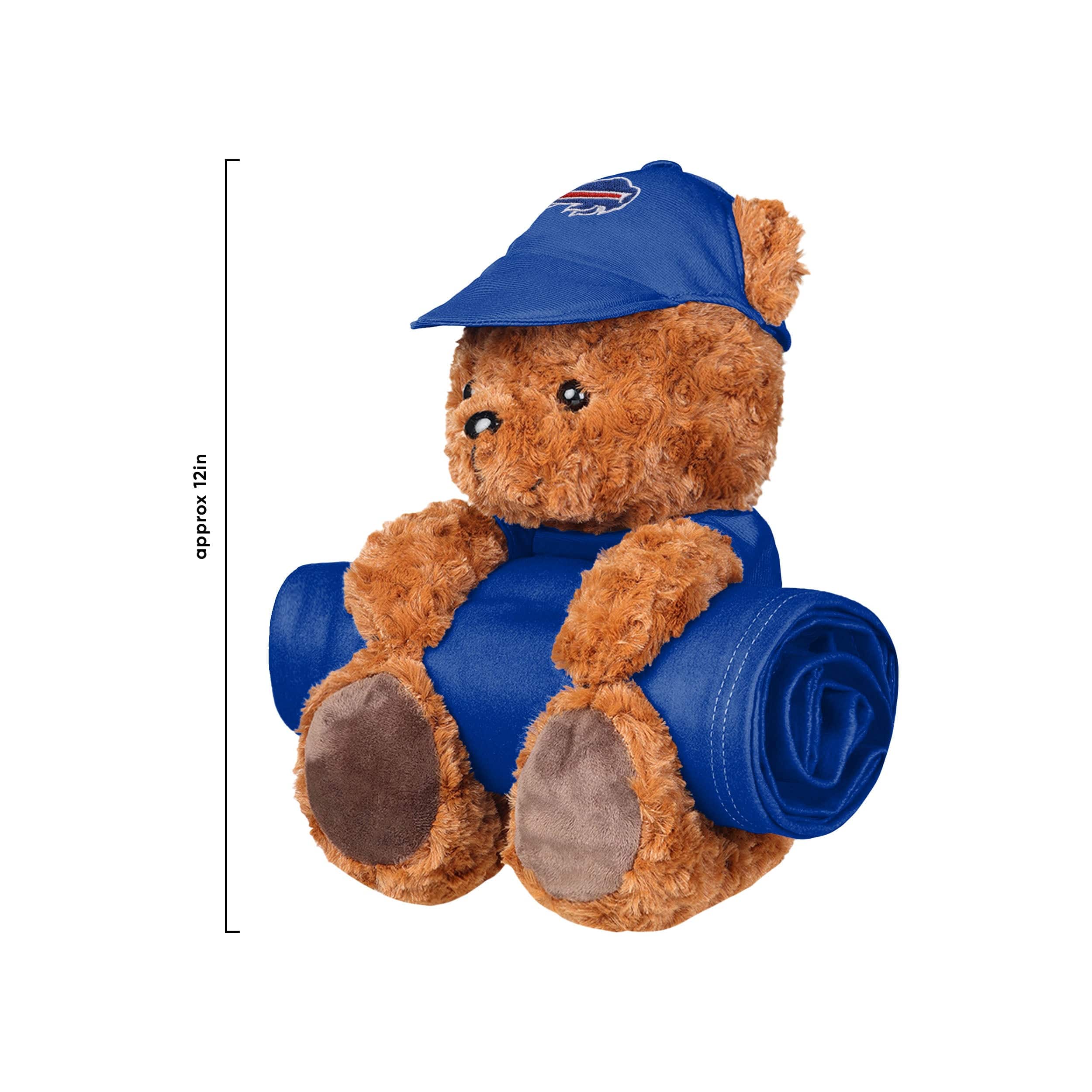 Buffalo Bills NFL Throw Blanket With Plush Bear - Image 3