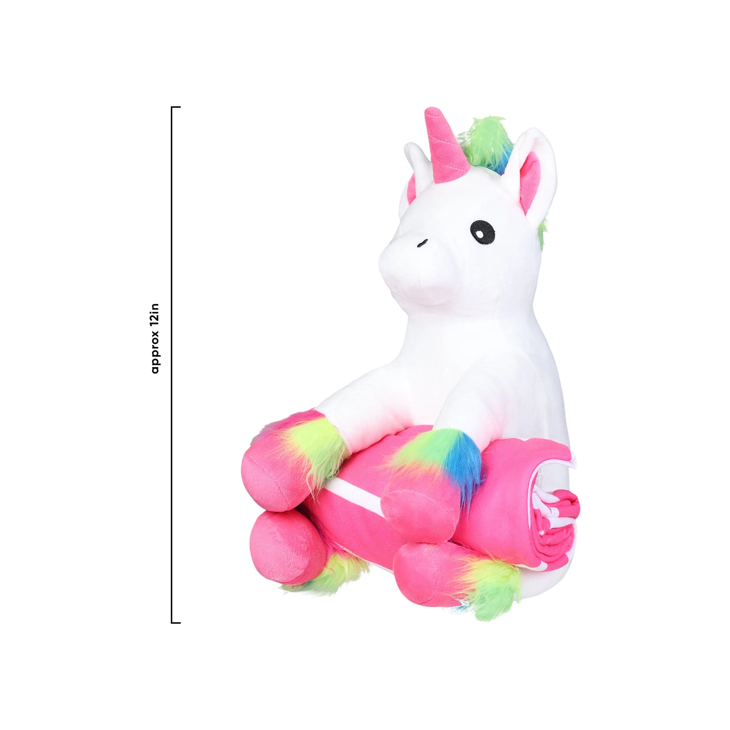 Buffalo Bills NFL Throw Blanket With Plush Unicorn - Image 3