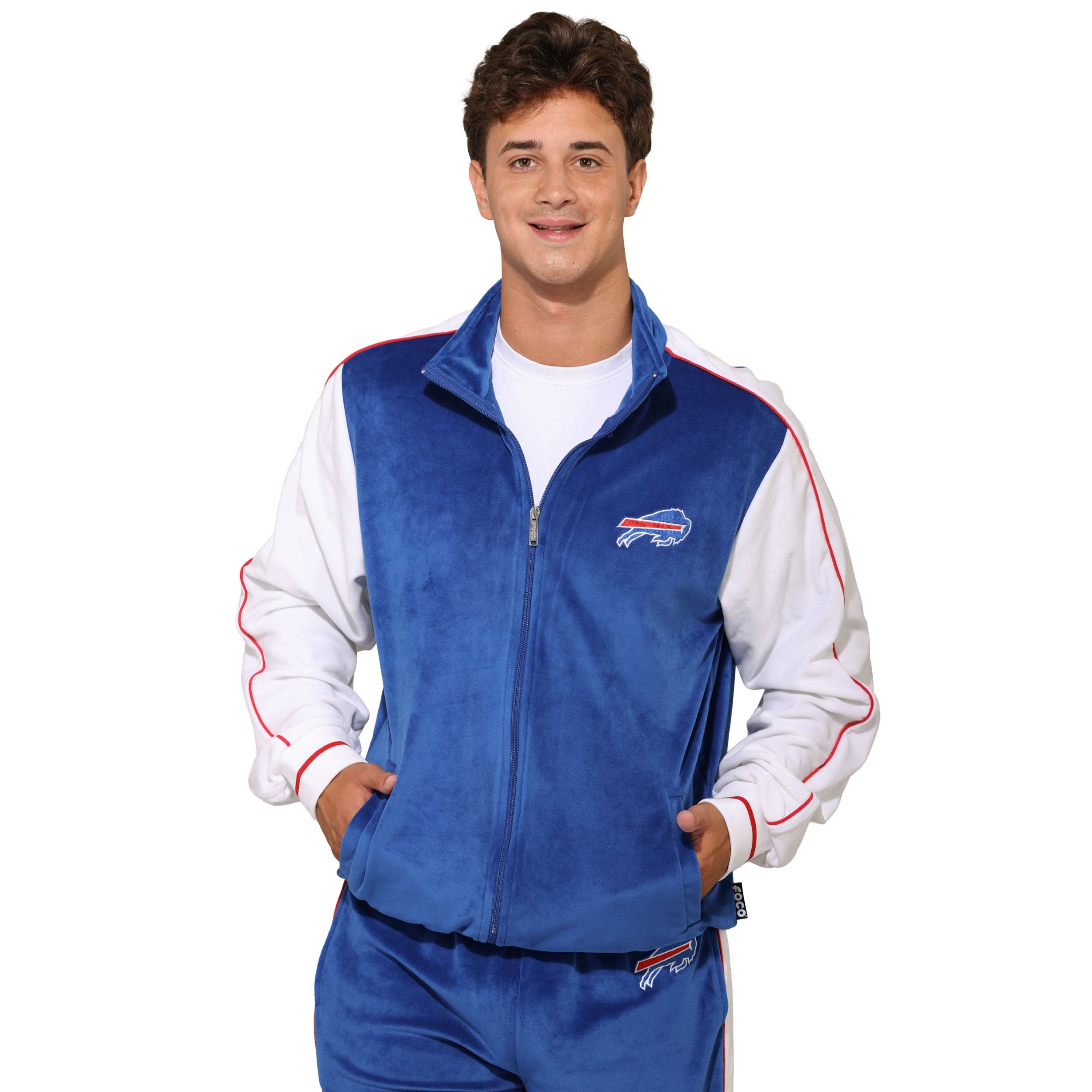 Buffalo Bills NFL Two Tone Velour Zip Up Top
