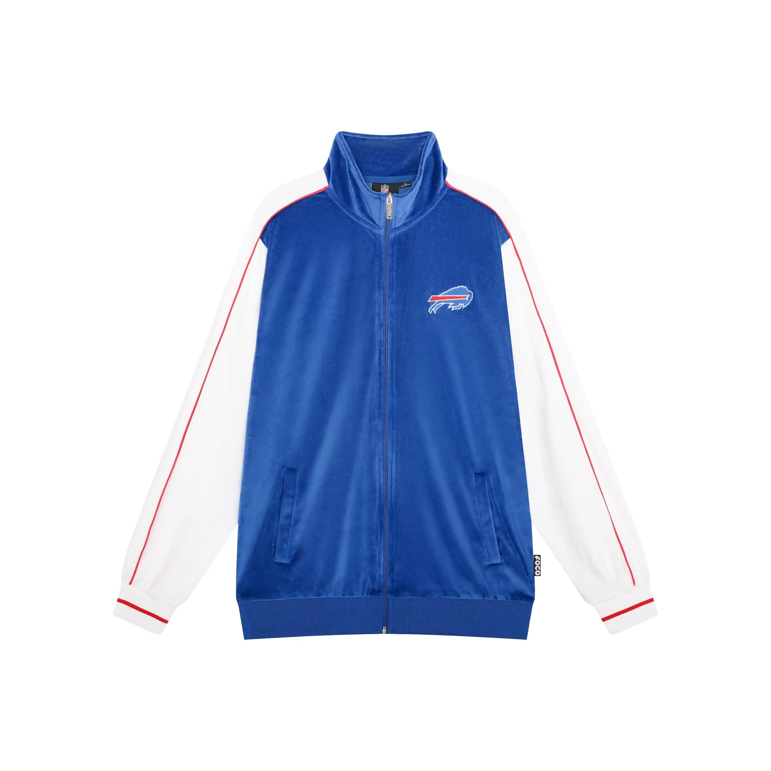 Buffalo Bills NFL Two Tone Velour Zip Up Top - Image 6