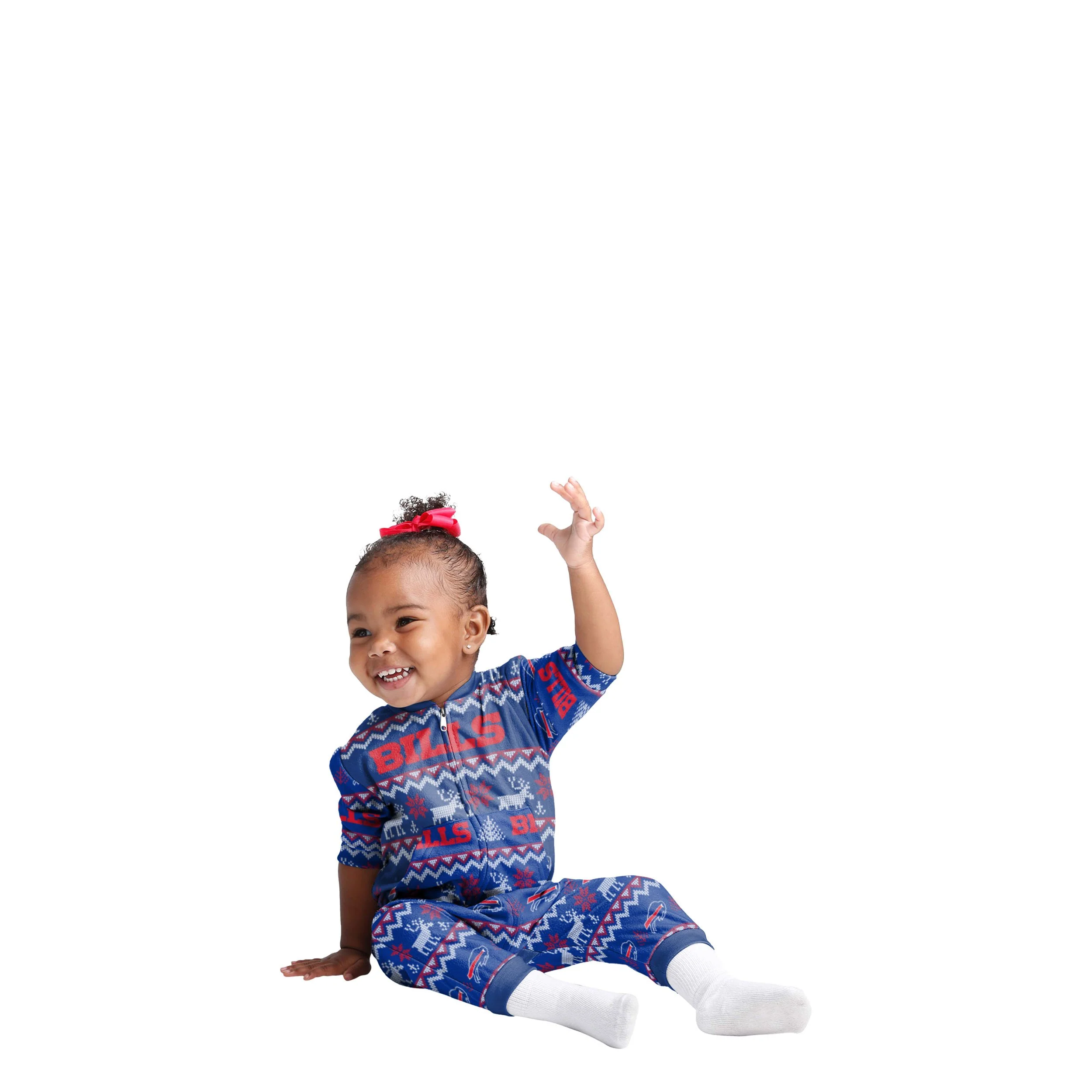 Buffalo Bills NFL Ugly Pattern Family Holiday Pajamas - Image 2
