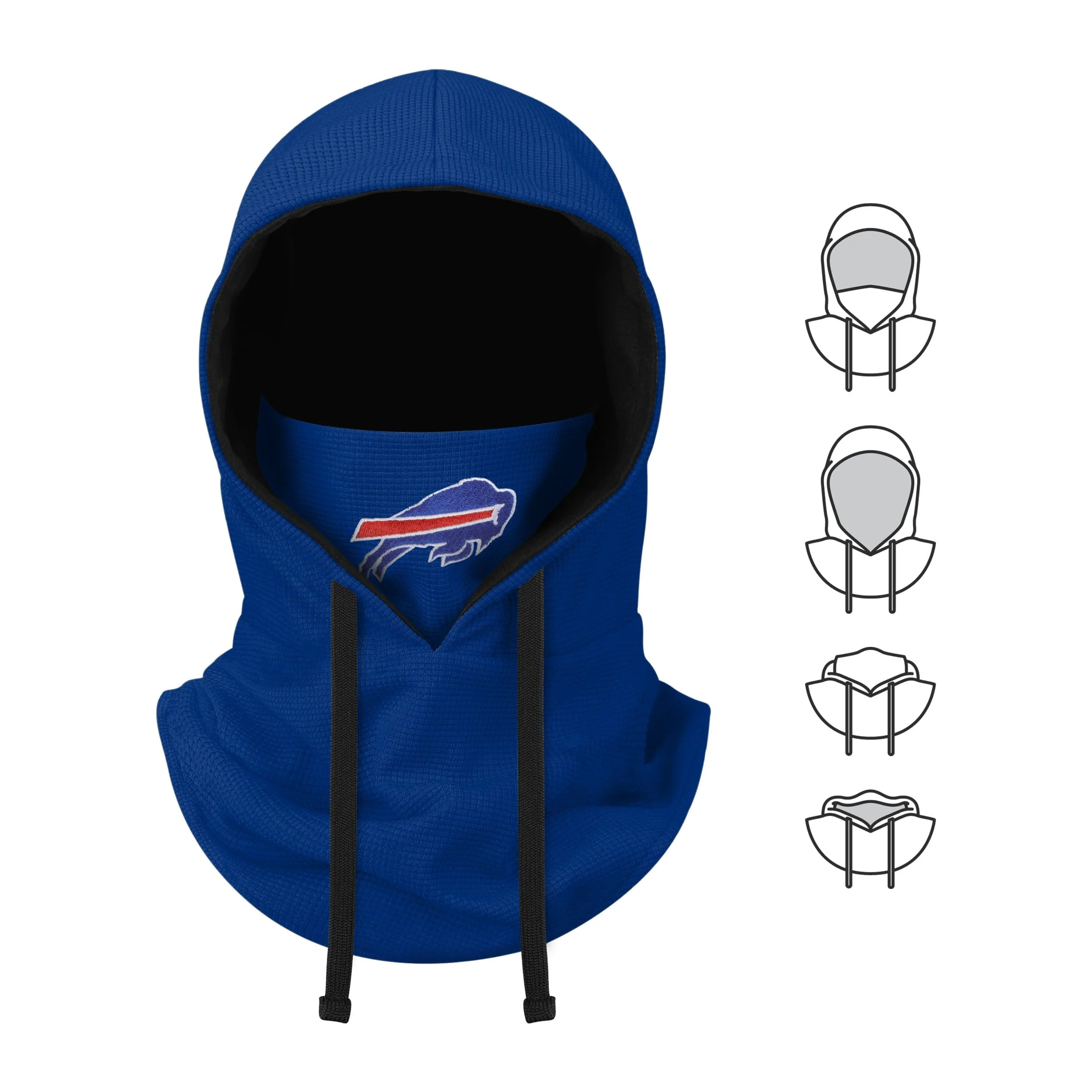 Buffalo Bills NFL Waffle Drawstring Hooded Gaiter - Image 5