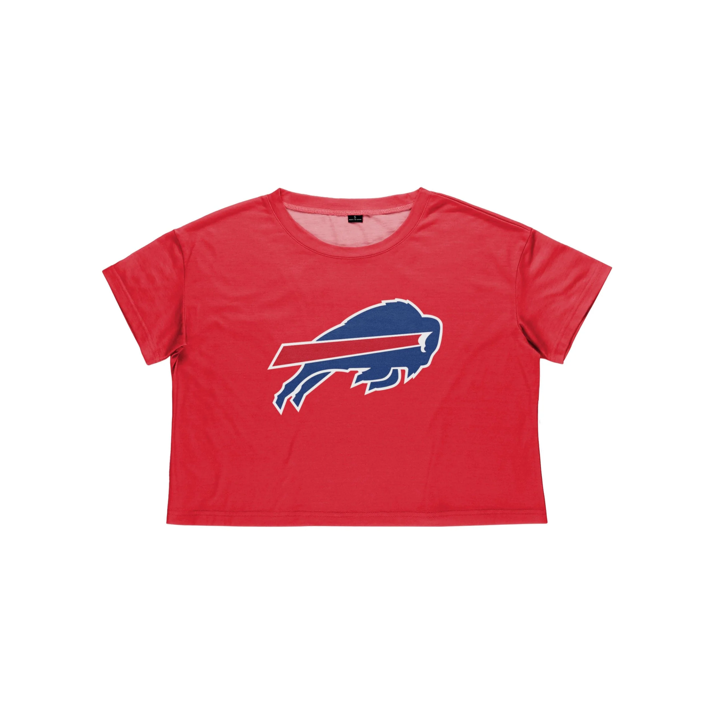 Buffalo Bills NFL Womens Alternate Team Color Crop Top - Image 3