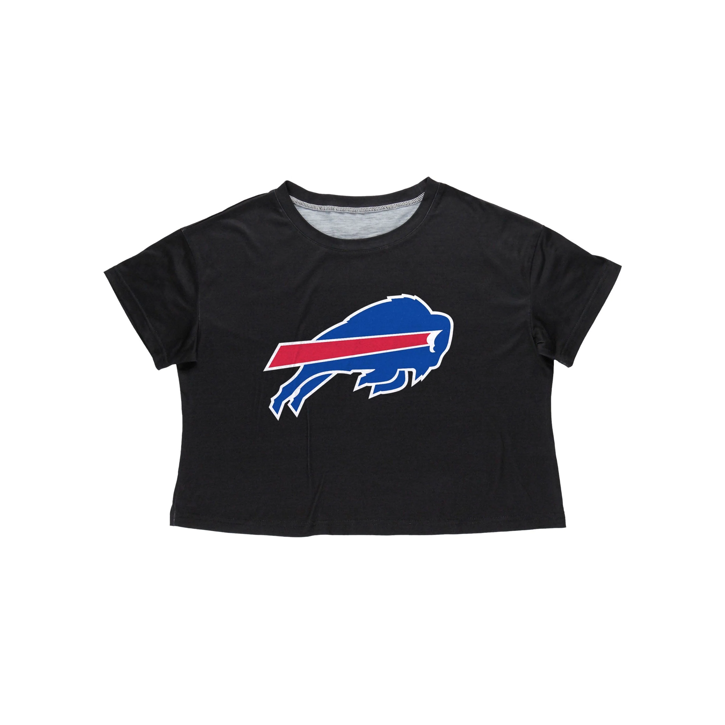 Buffalo Bills NFL Womens Black Big Logo Crop Top - Image 3