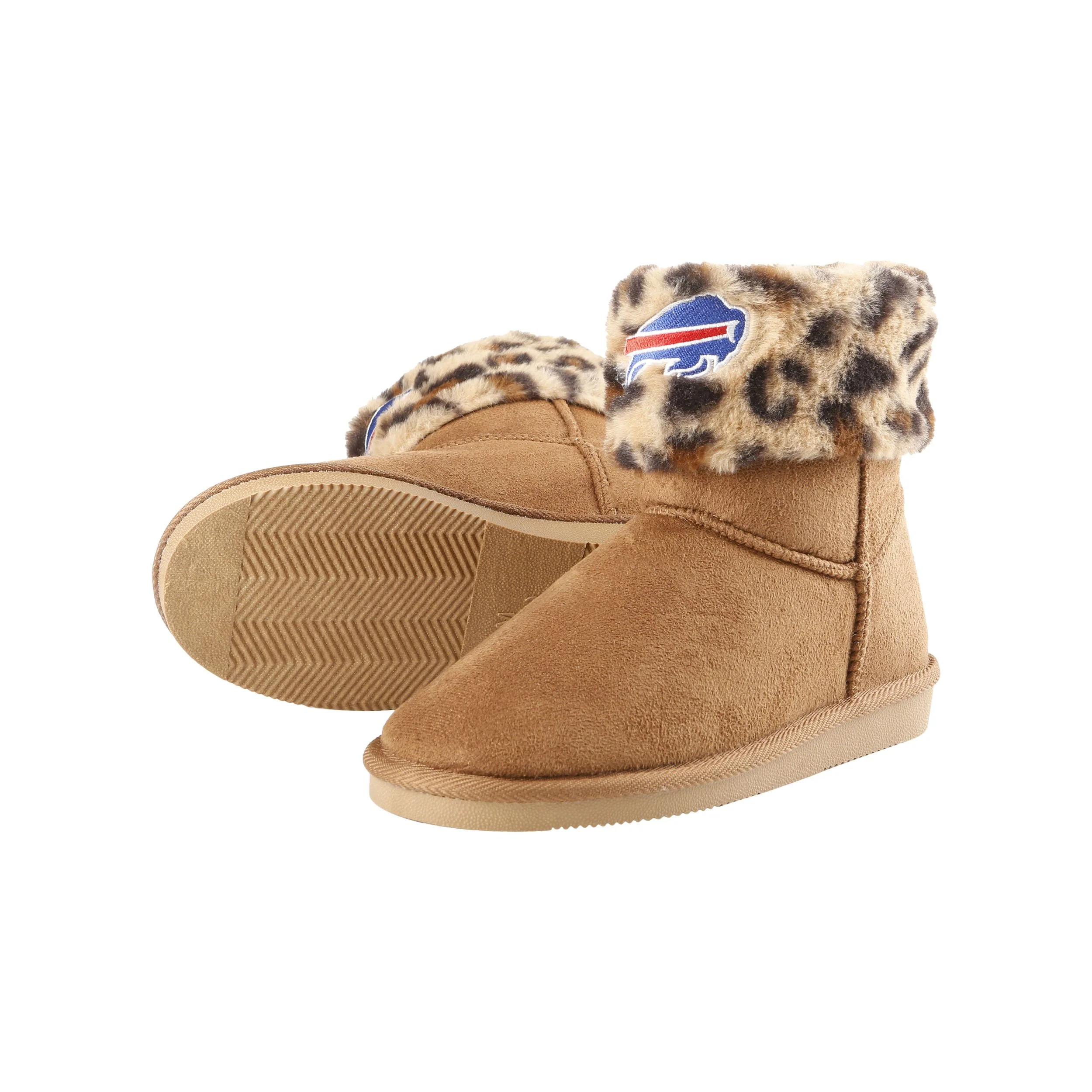 Buffalo Bills NFL Womens Cheetah Fur Boots - Image 4
