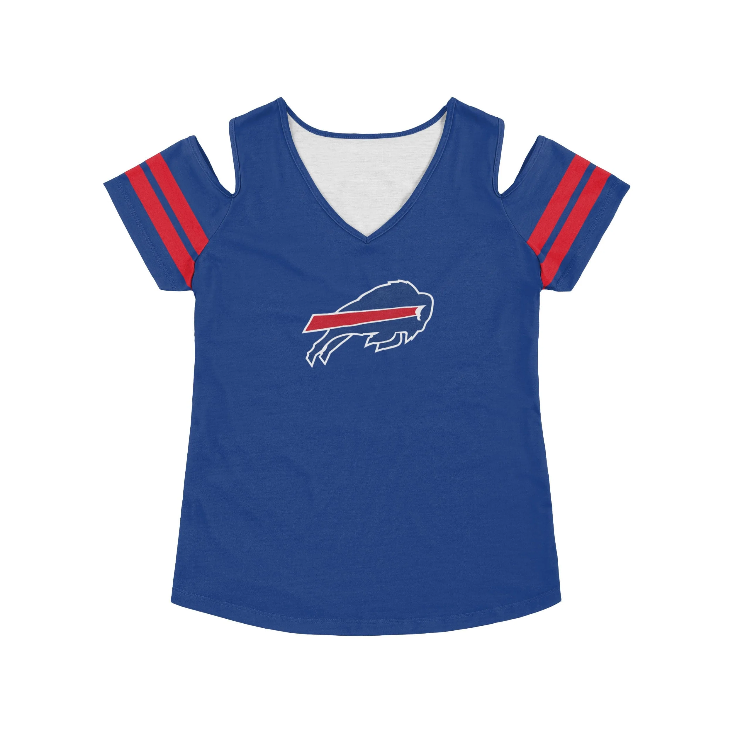 Buffalo Bills NFL Womens Cold Shoulder T-Shirt - Image 4