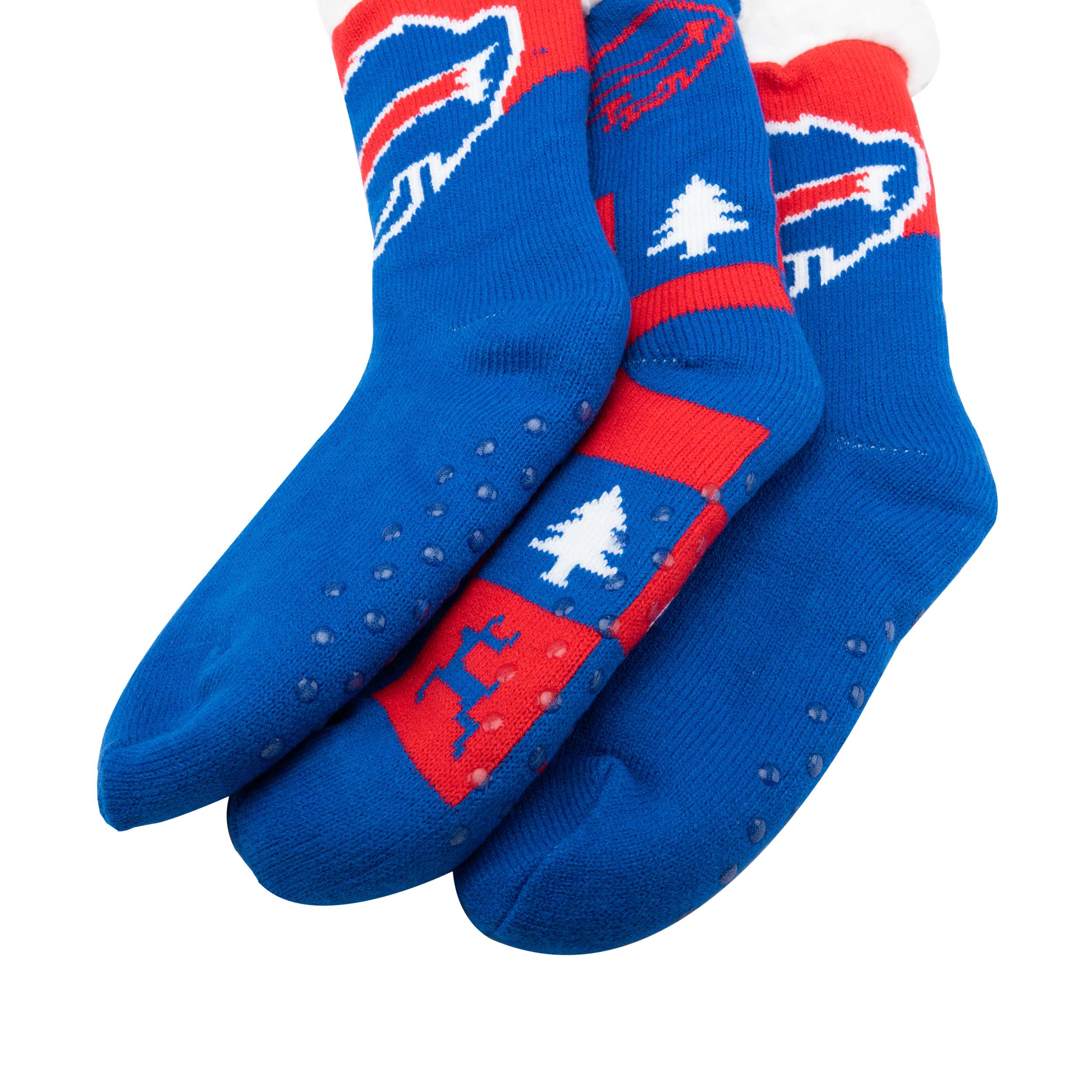 Buffalo Bills NFL Womens Fan Footy 3 Pack Slipper Socks - Image 3