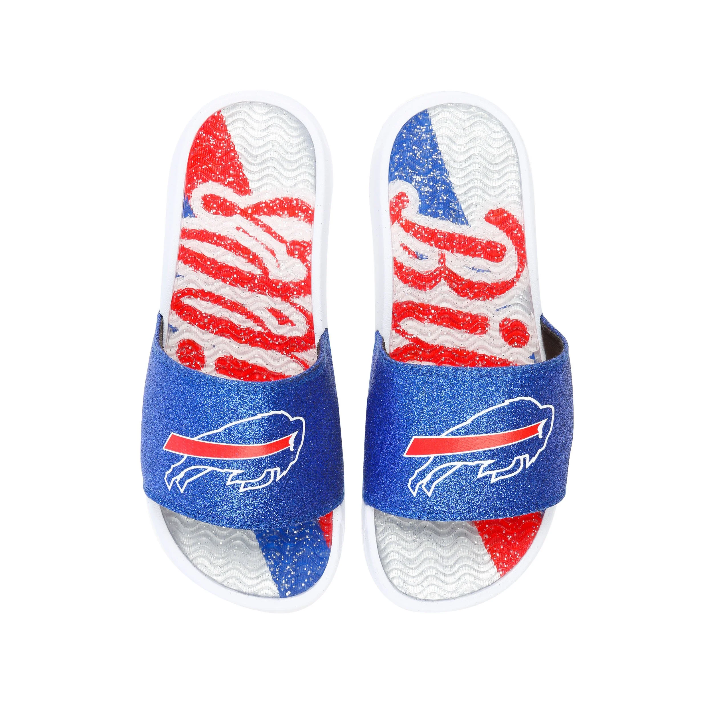 Buffalo Bills NFL Womens Glitter Gel Slide - Image 3