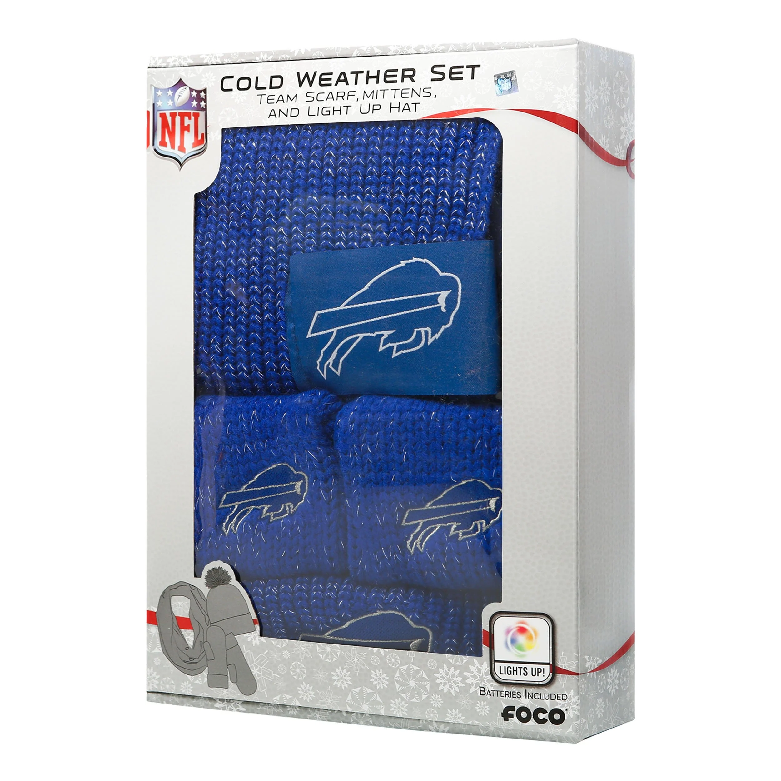Buffalo Bills NFL Womens Glitter Knit Cold Weather Set - Image 5