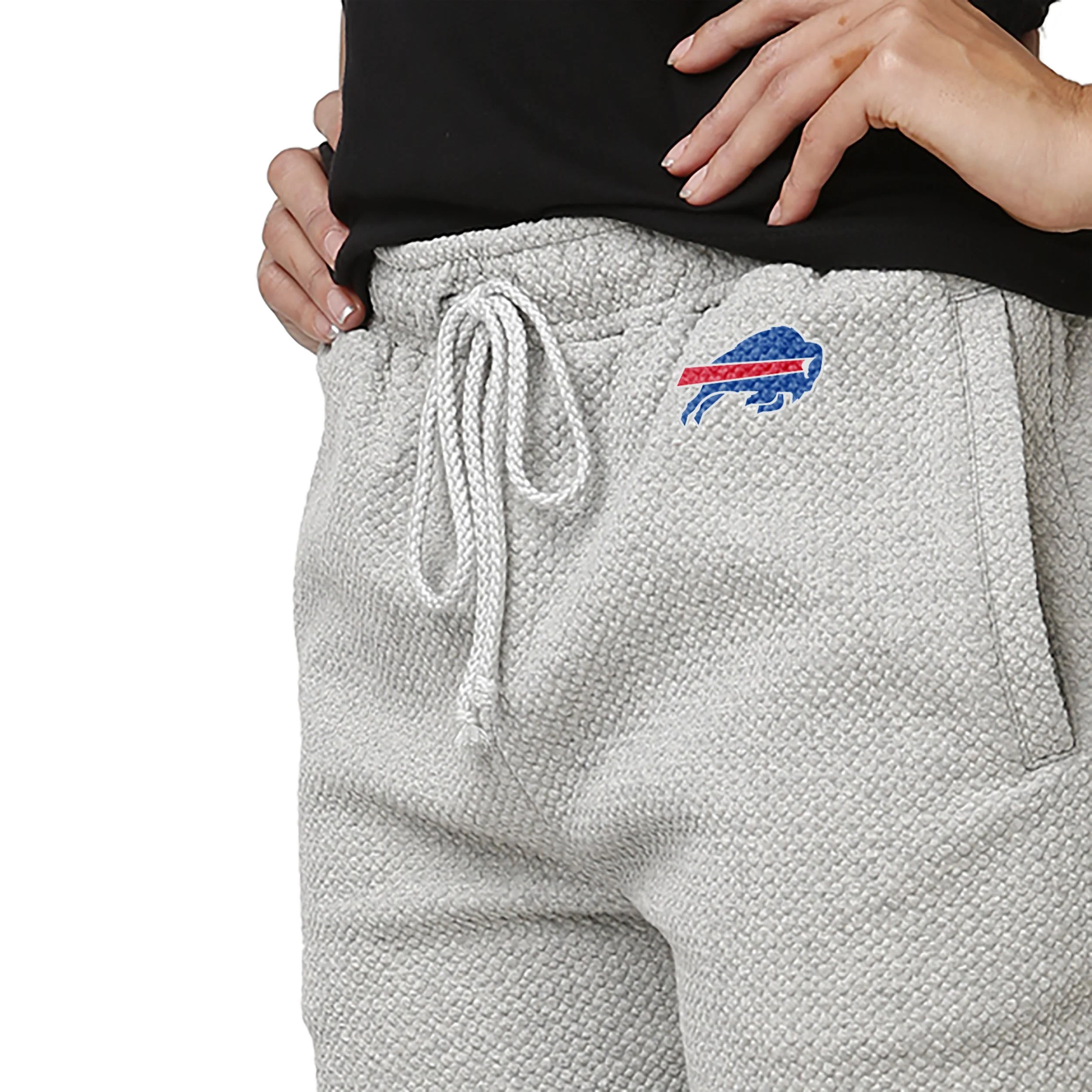 Buffalo Bills NFL Womens Gray Woven Joggers - Image 4