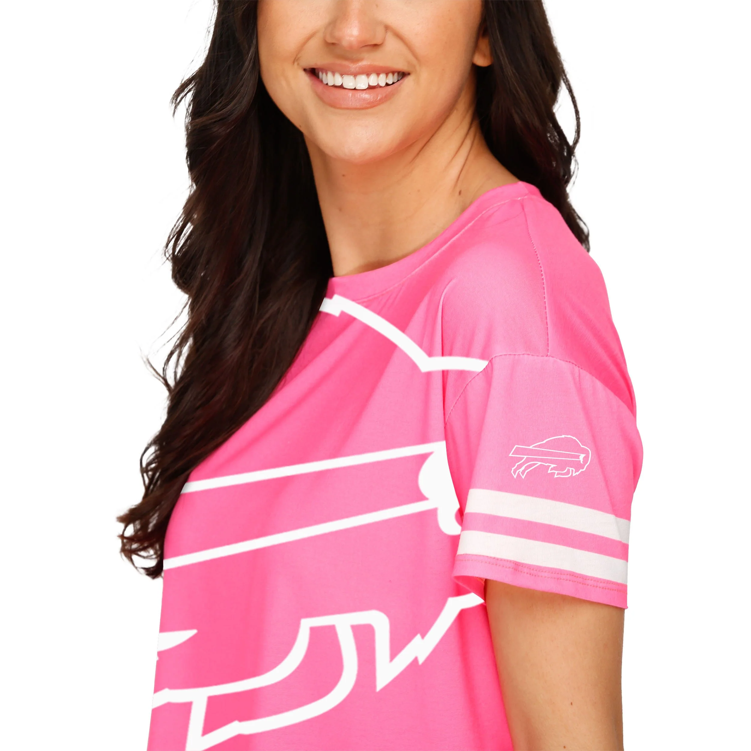 Buffalo Bills NFL Womens Highlights Crop Top - Image 2