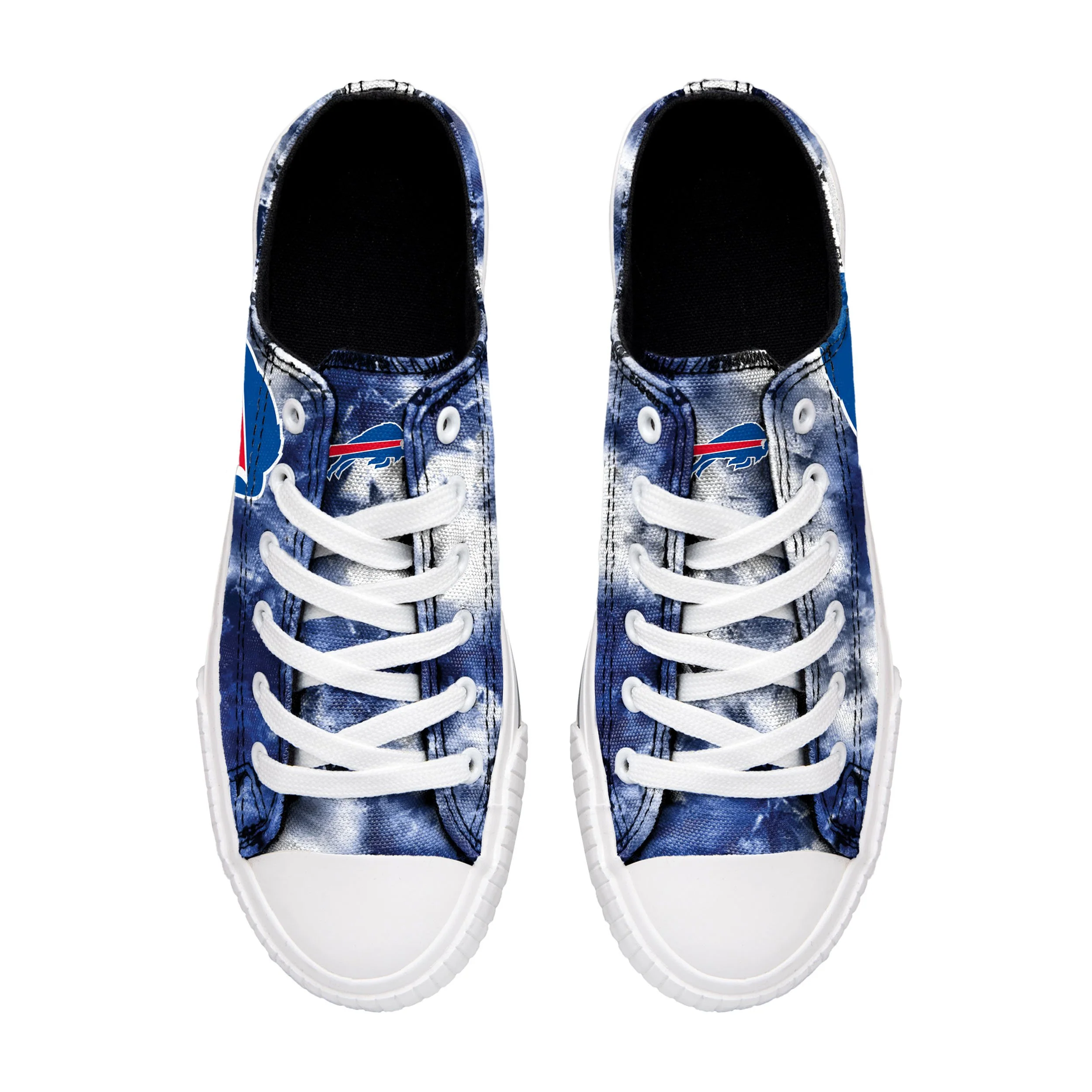 Buffalo Bills NFL Womens Low Top Tie-Dye Canvas Shoes - Image 3