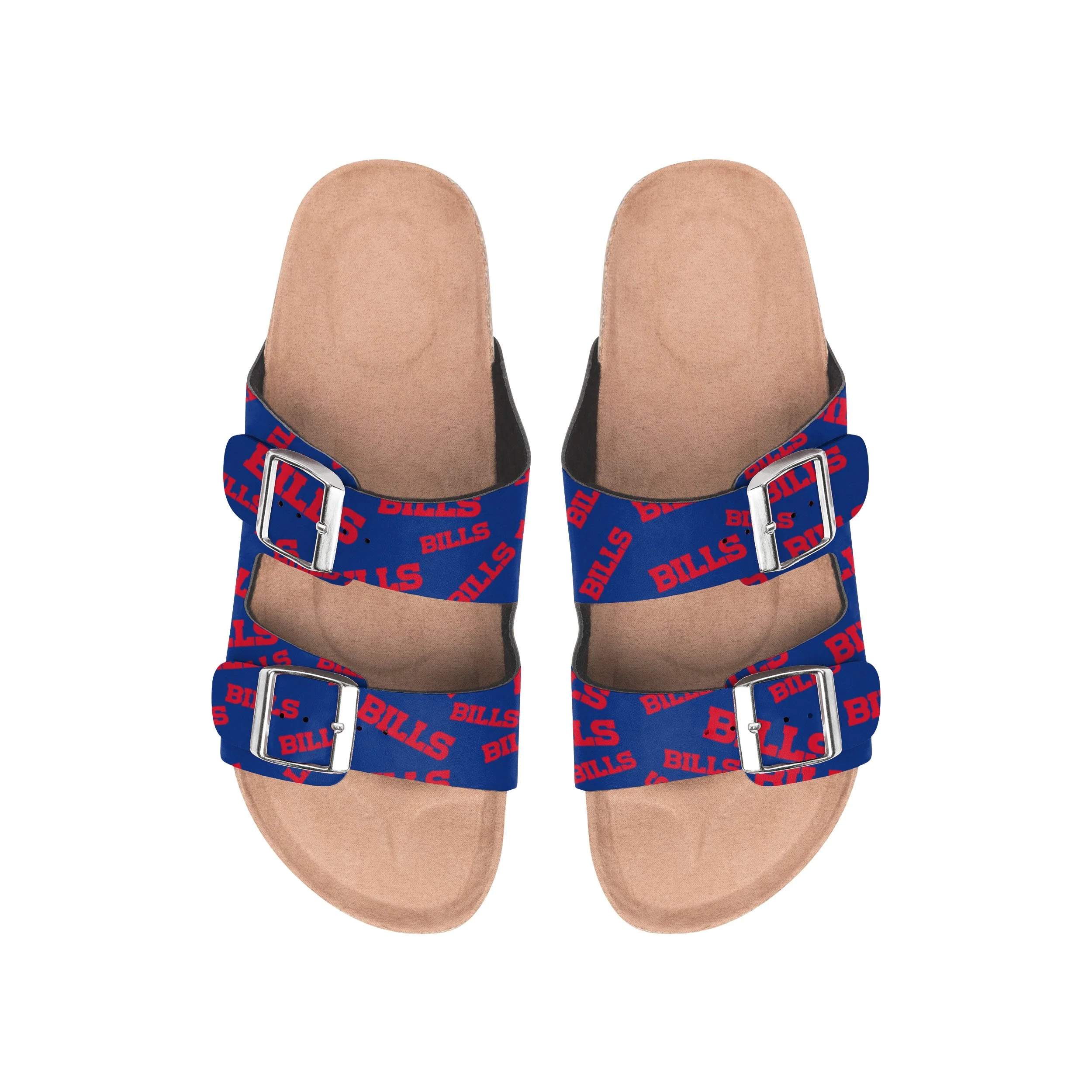 Buffalo Bills NFL Womens Mini Print Double Buckle Sandal - Image 2