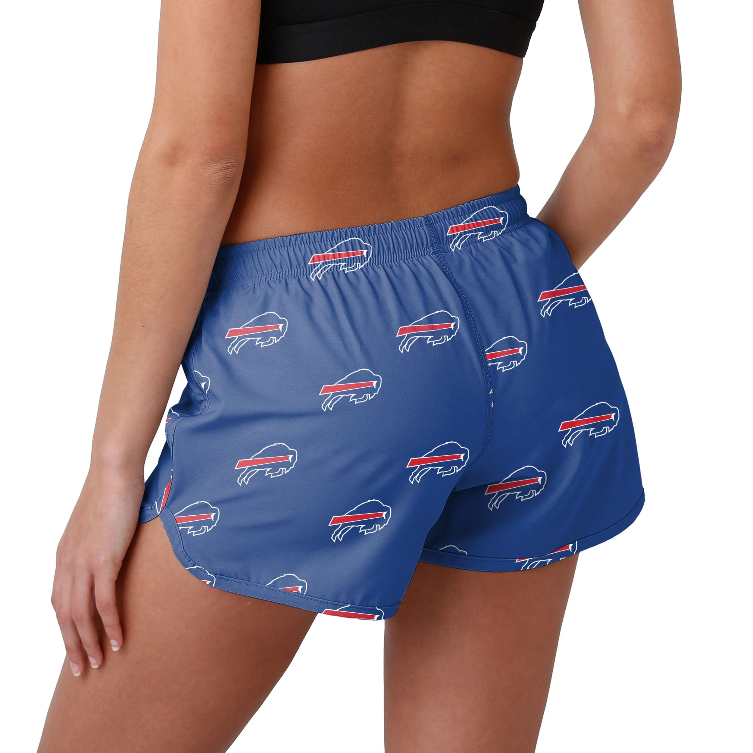 Buffalo Bills NFL Womens Mini Print Running Shorts - Image 2